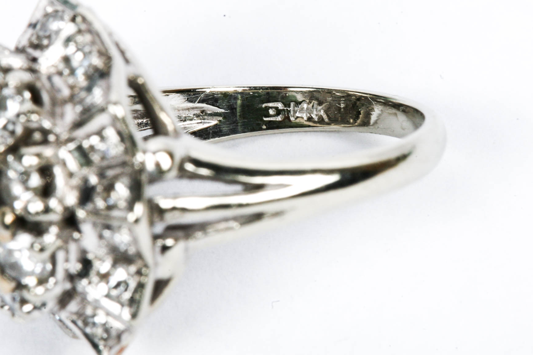 14K White Gold Diamond Ring