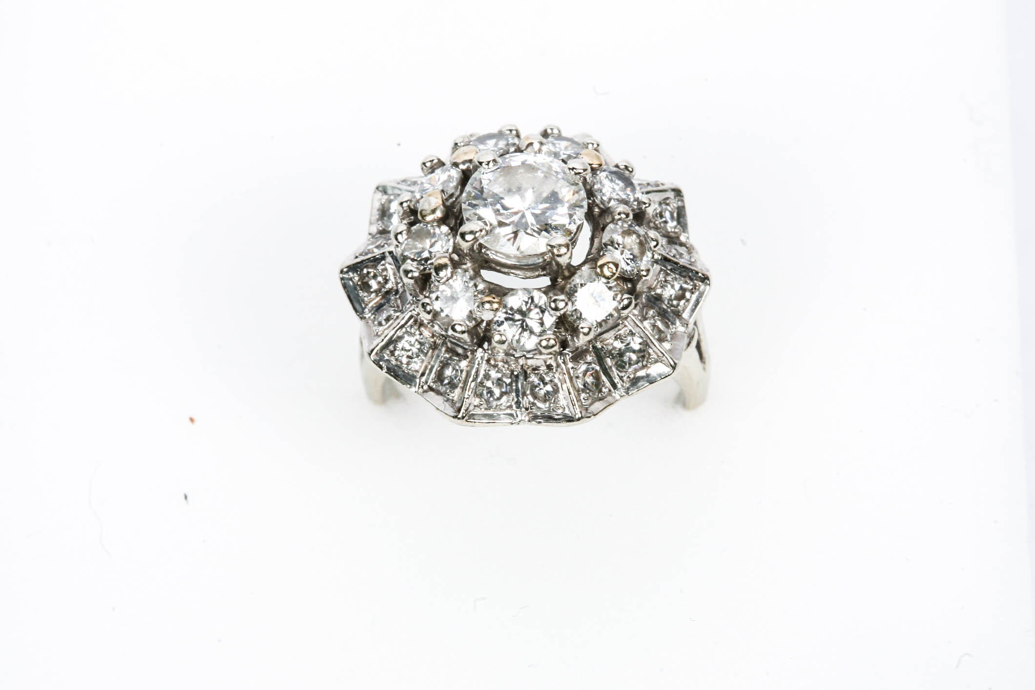 14K White Gold Diamond Ring