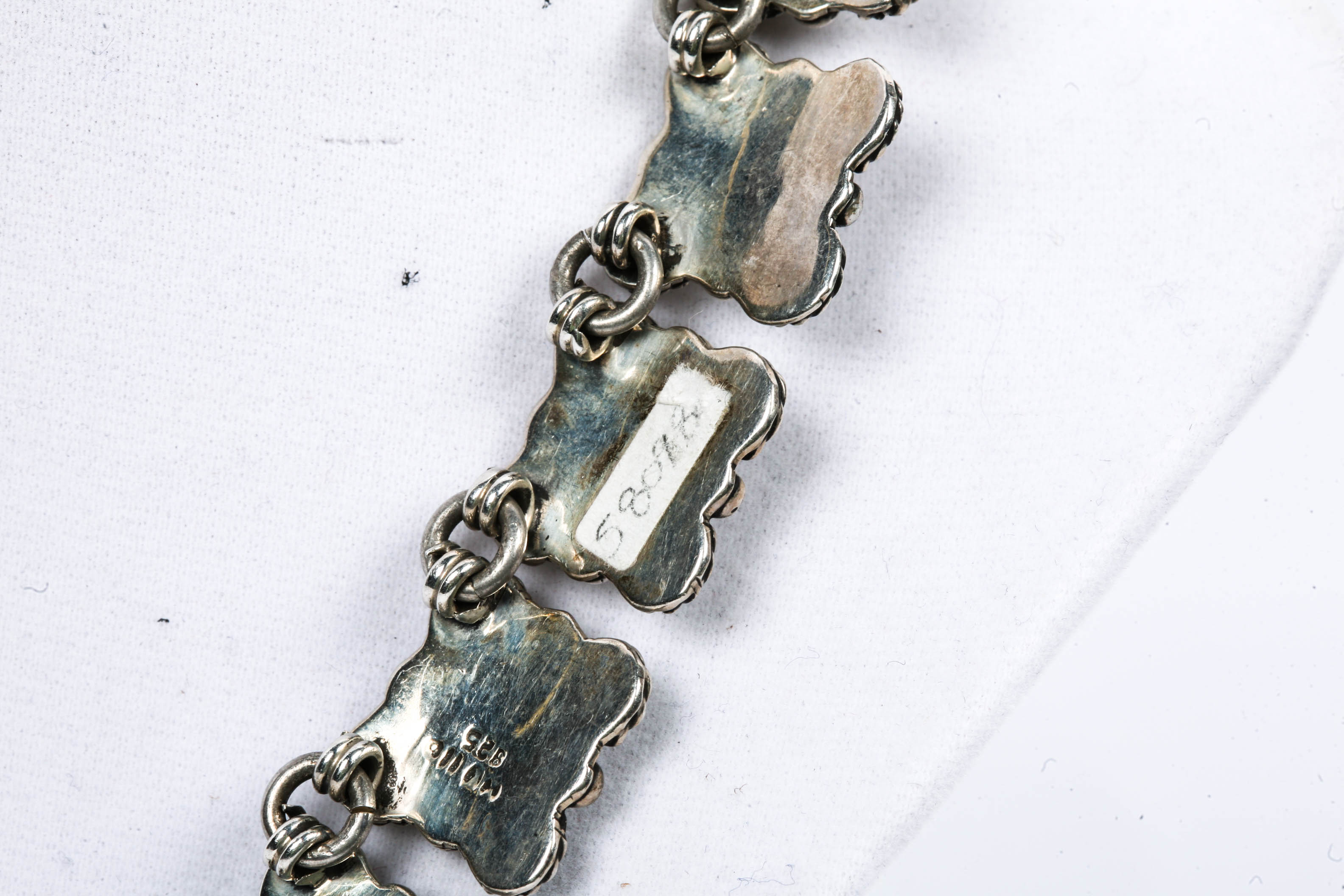 Sterling Silver Black Beaded Necklace and Earring Set