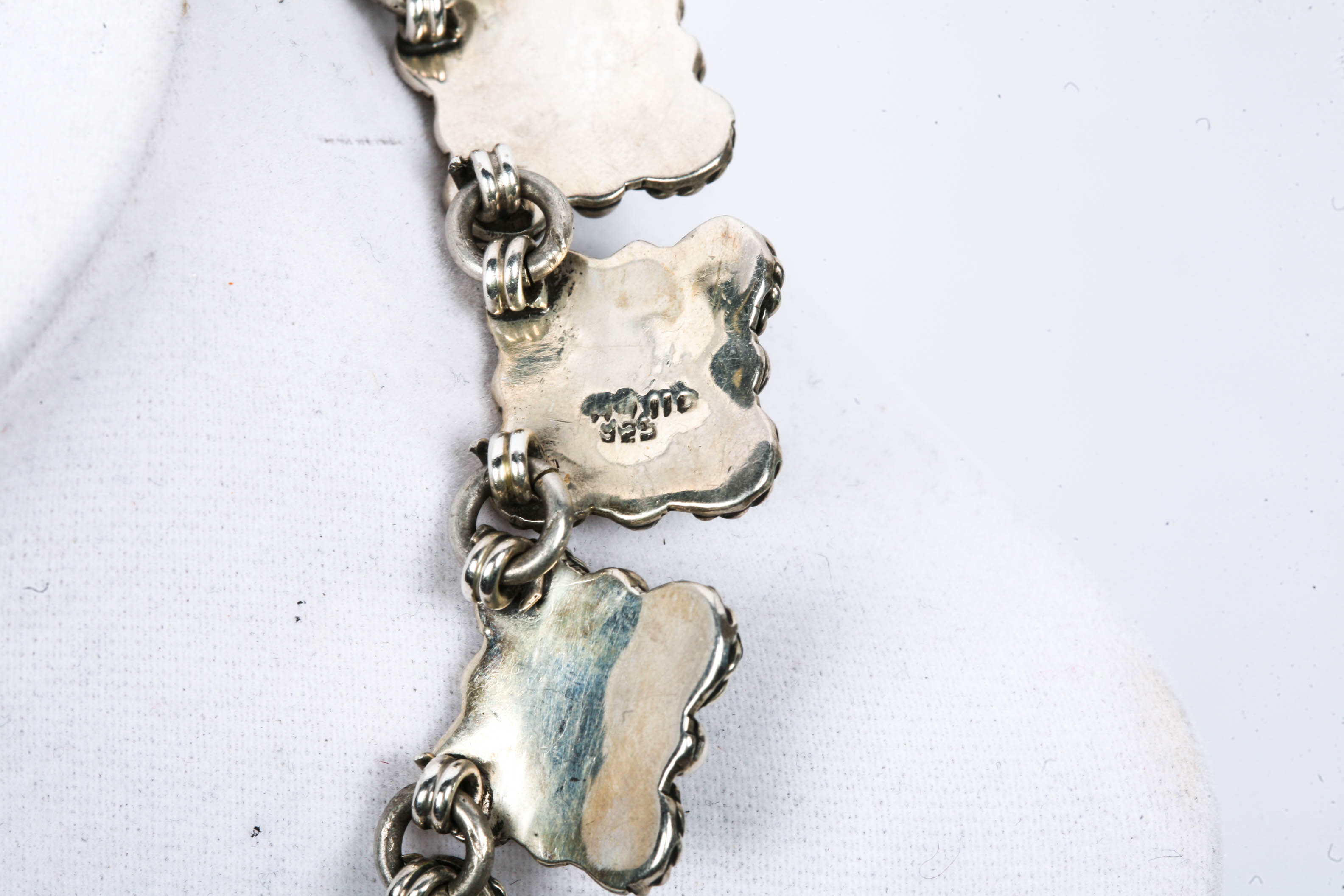 Sterling Silver Black Beaded Necklace and Earring Set