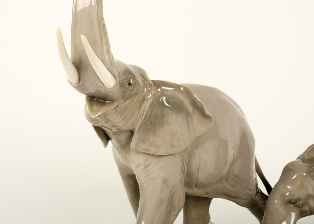 Large Lladro Elephant Figurine