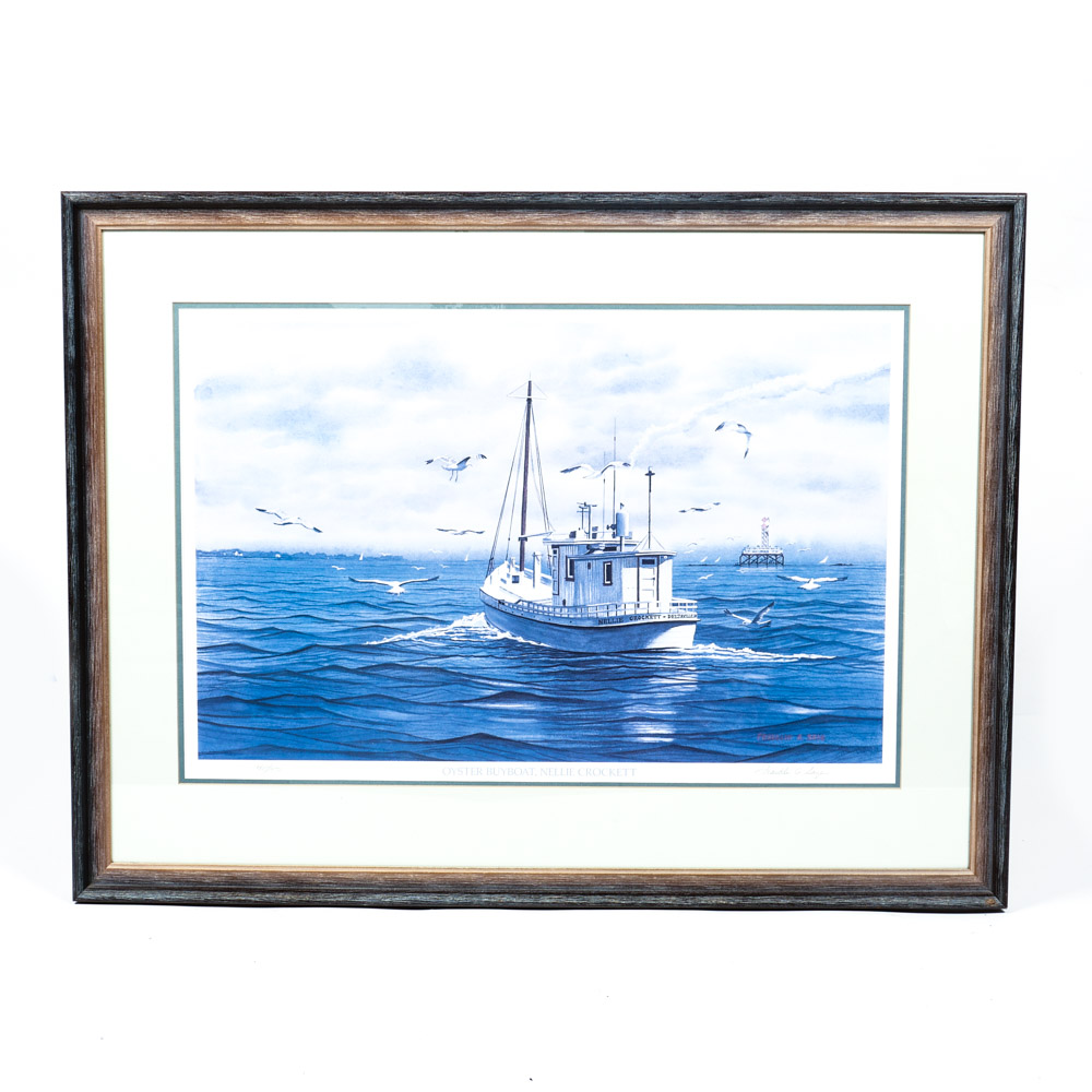 Franklin Saye Signed Offset Lithograph