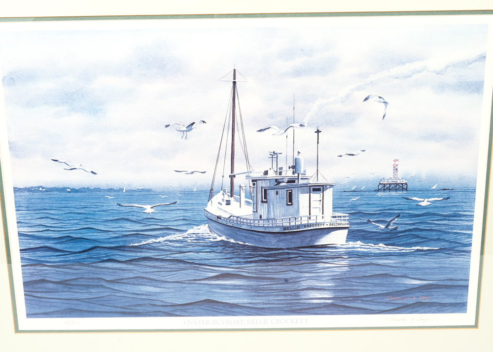 Franklin Saye Signed Offset Lithograph