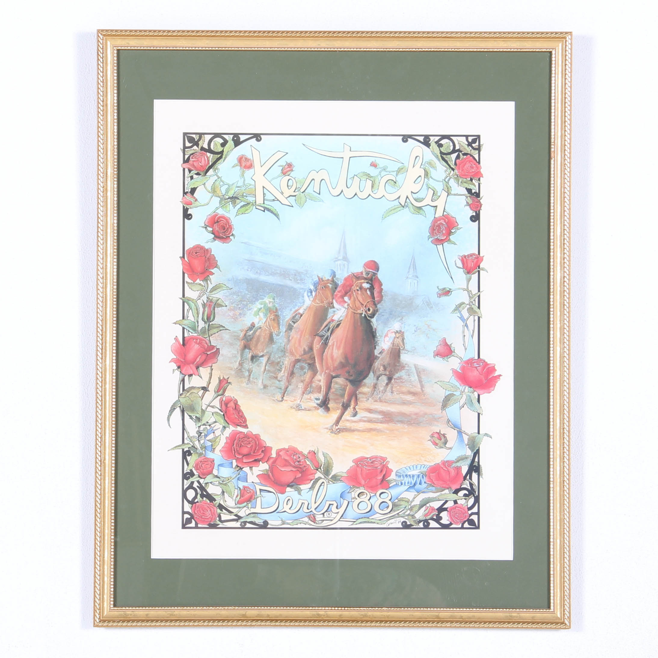 1988 Kentucky Derby Lithograph by Al Cornett