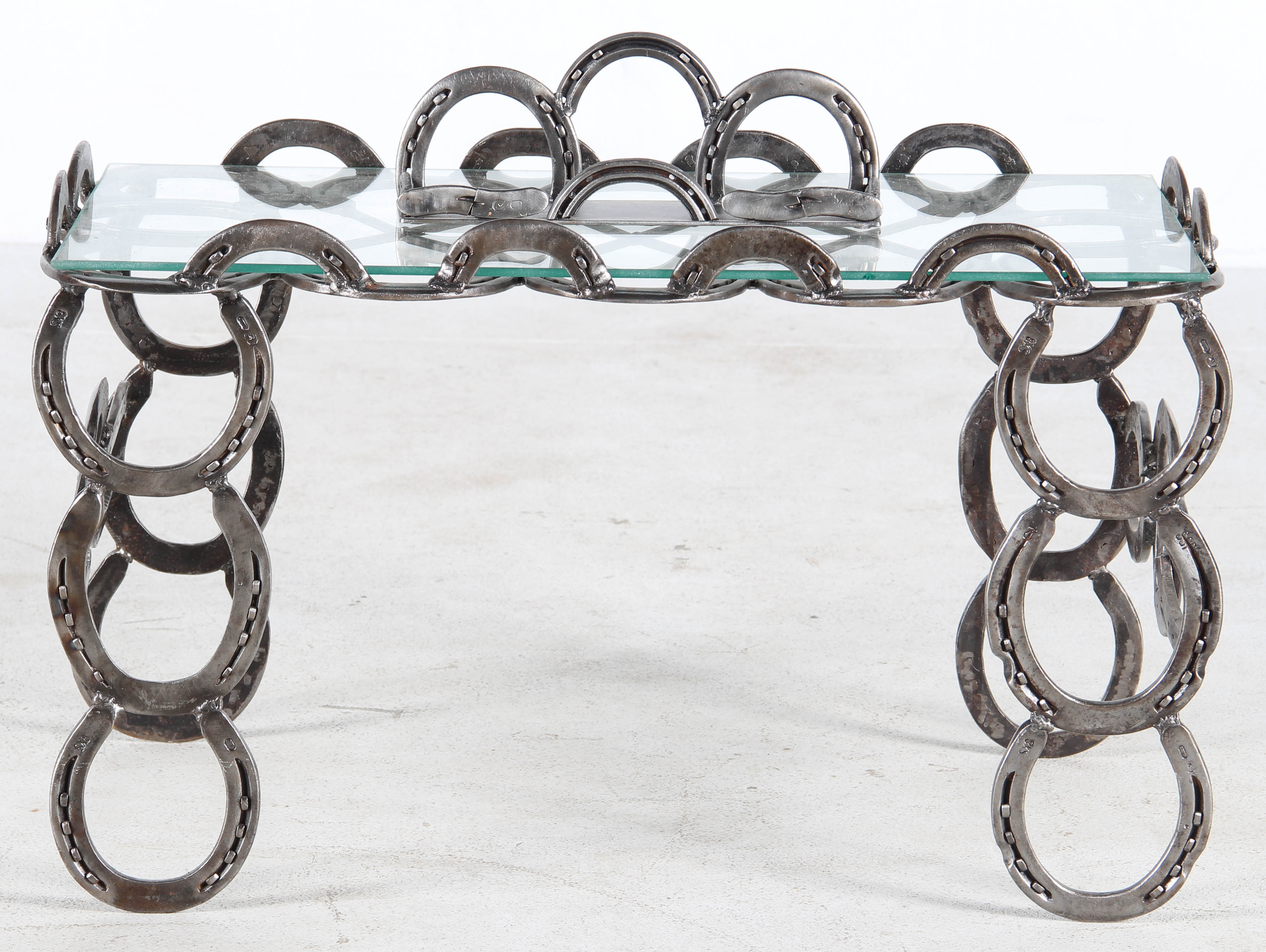 Horseshoe Coffee Table and Small Wall Shelf