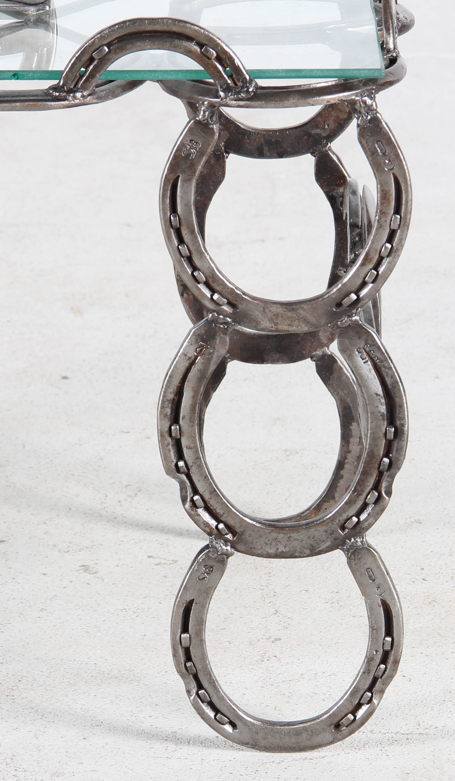 Horseshoe Coffee Table and Small Wall Shelf