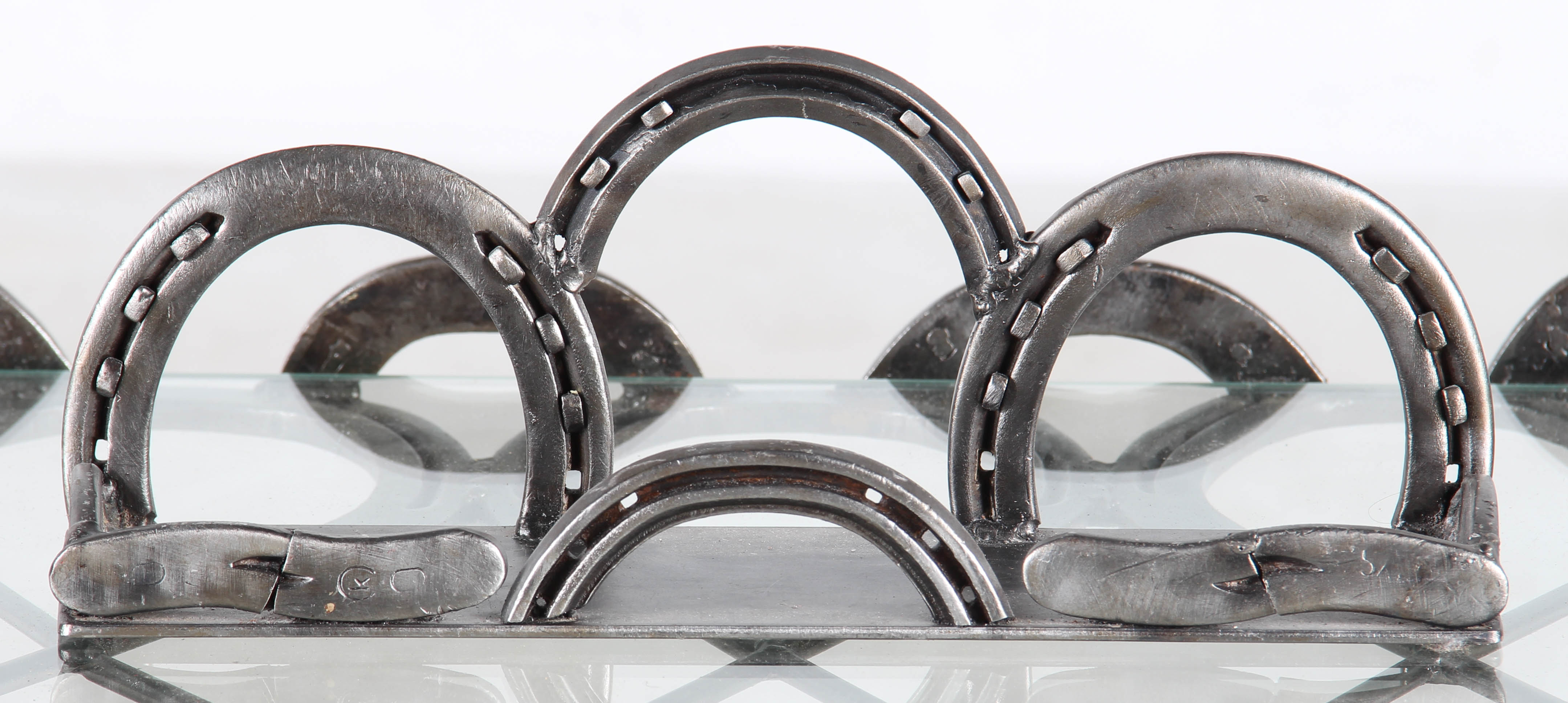 Horseshoe Coffee Table and Small Wall Shelf