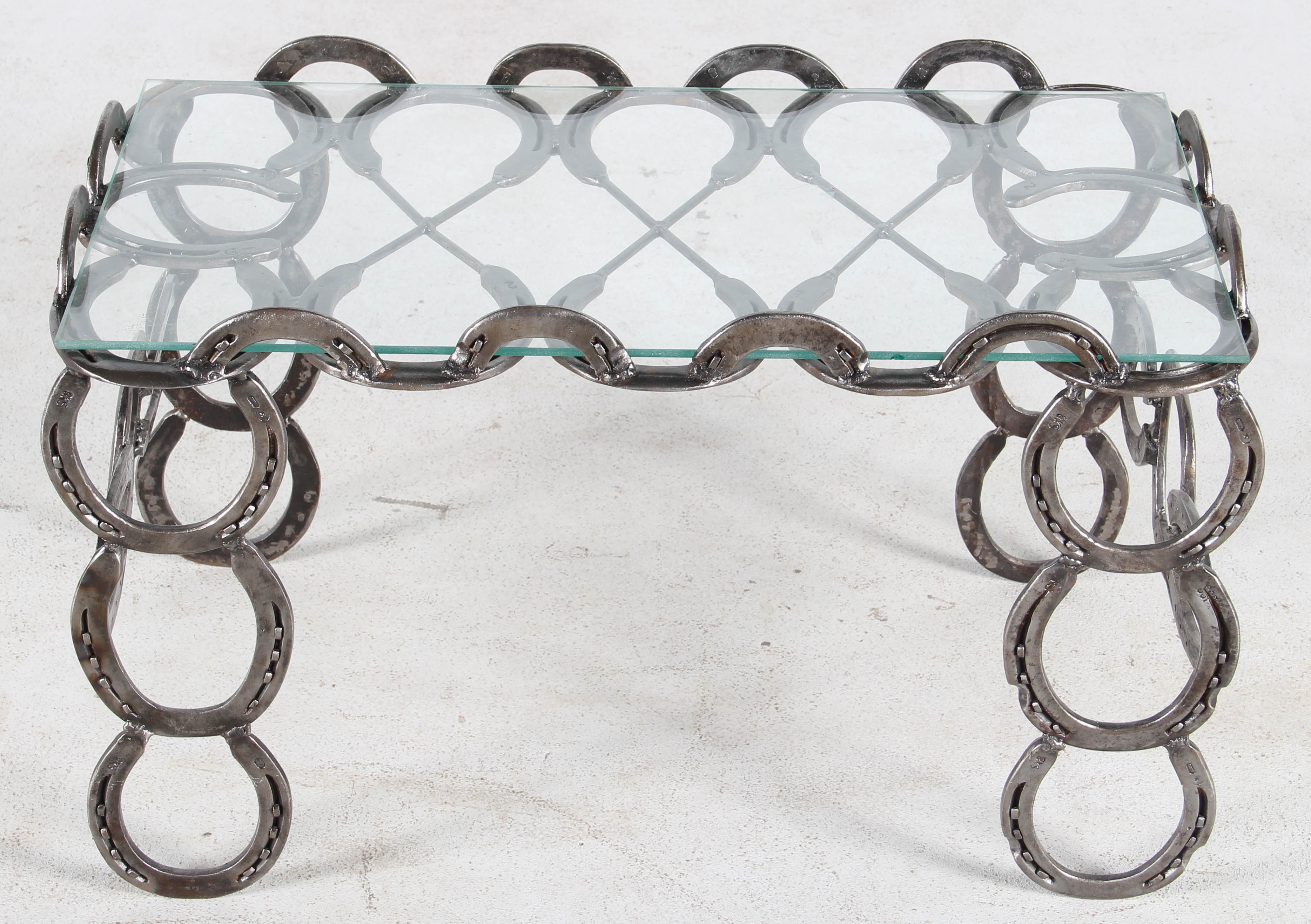 Horseshoe Coffee Table and Small Wall Shelf