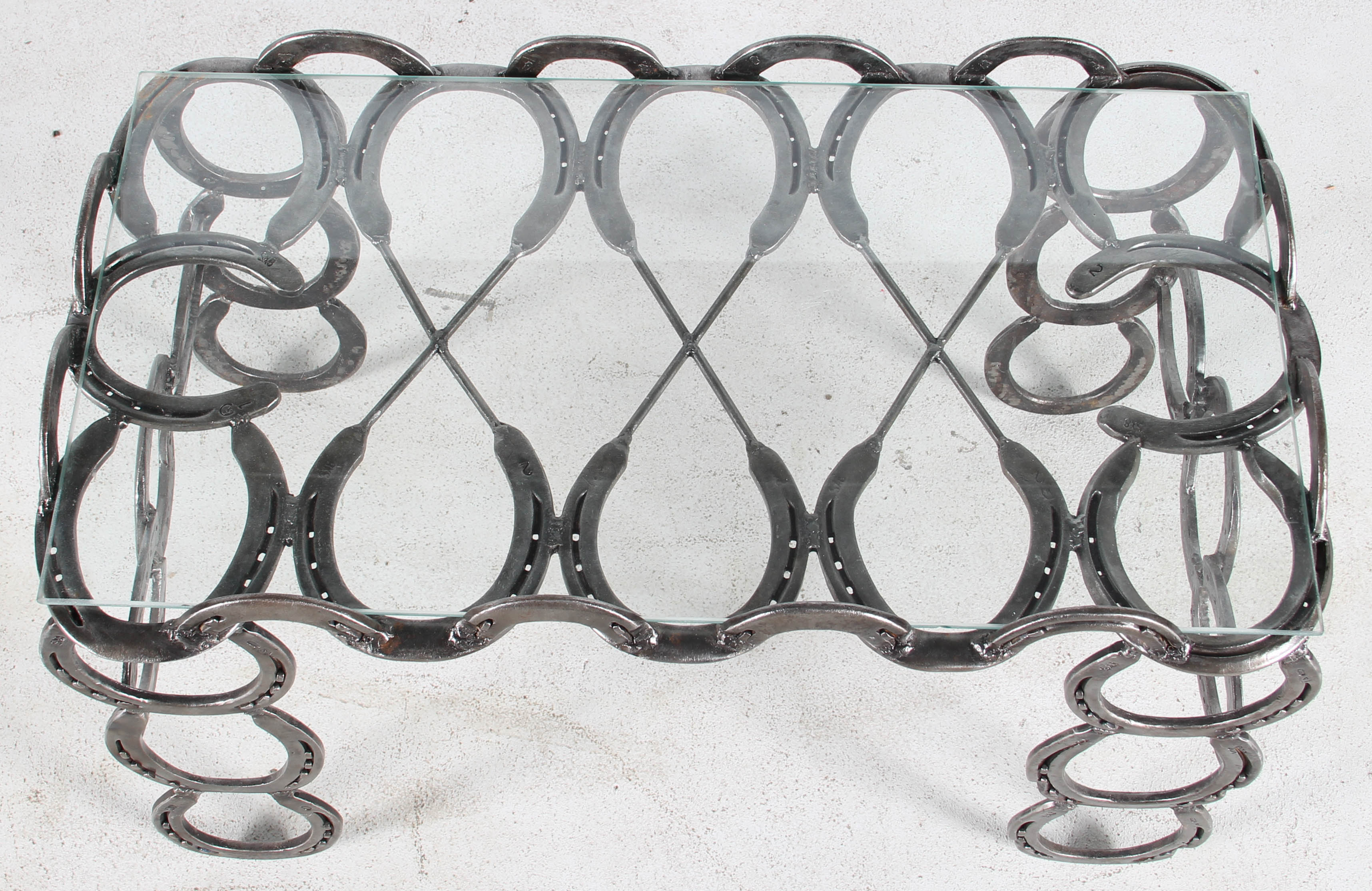 Horseshoe Coffee Table and Small Wall Shelf