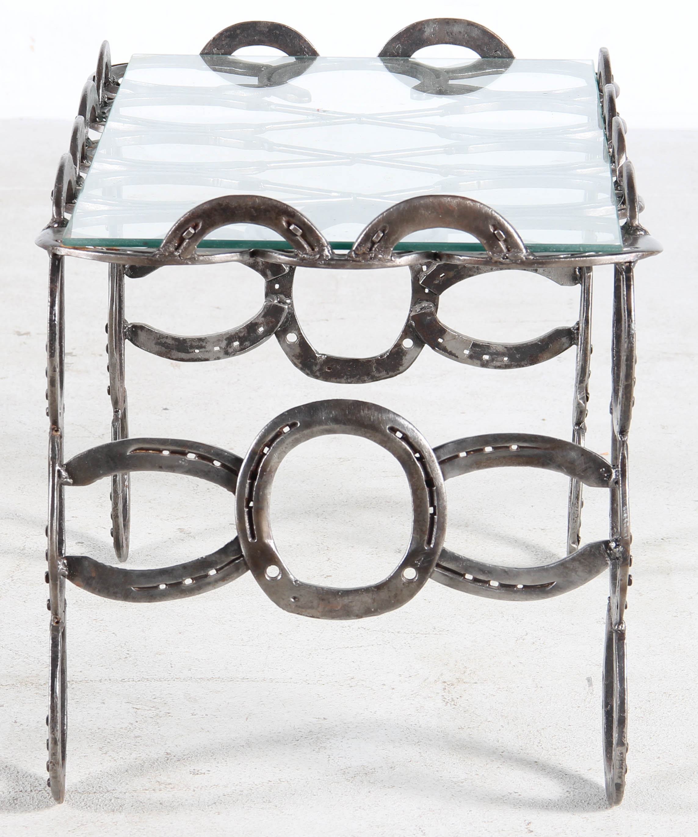 Horseshoe Coffee Table and Small Wall Shelf