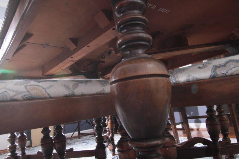 Walnut Dining Table with Six Chairs