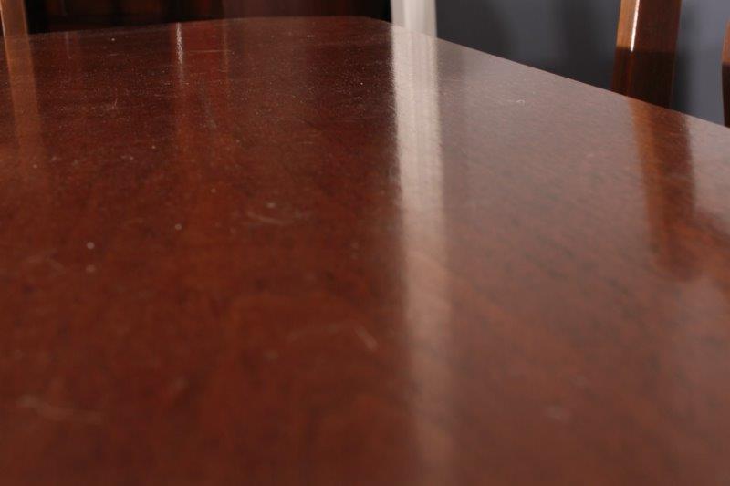 Walnut Dining Table with Six Chairs