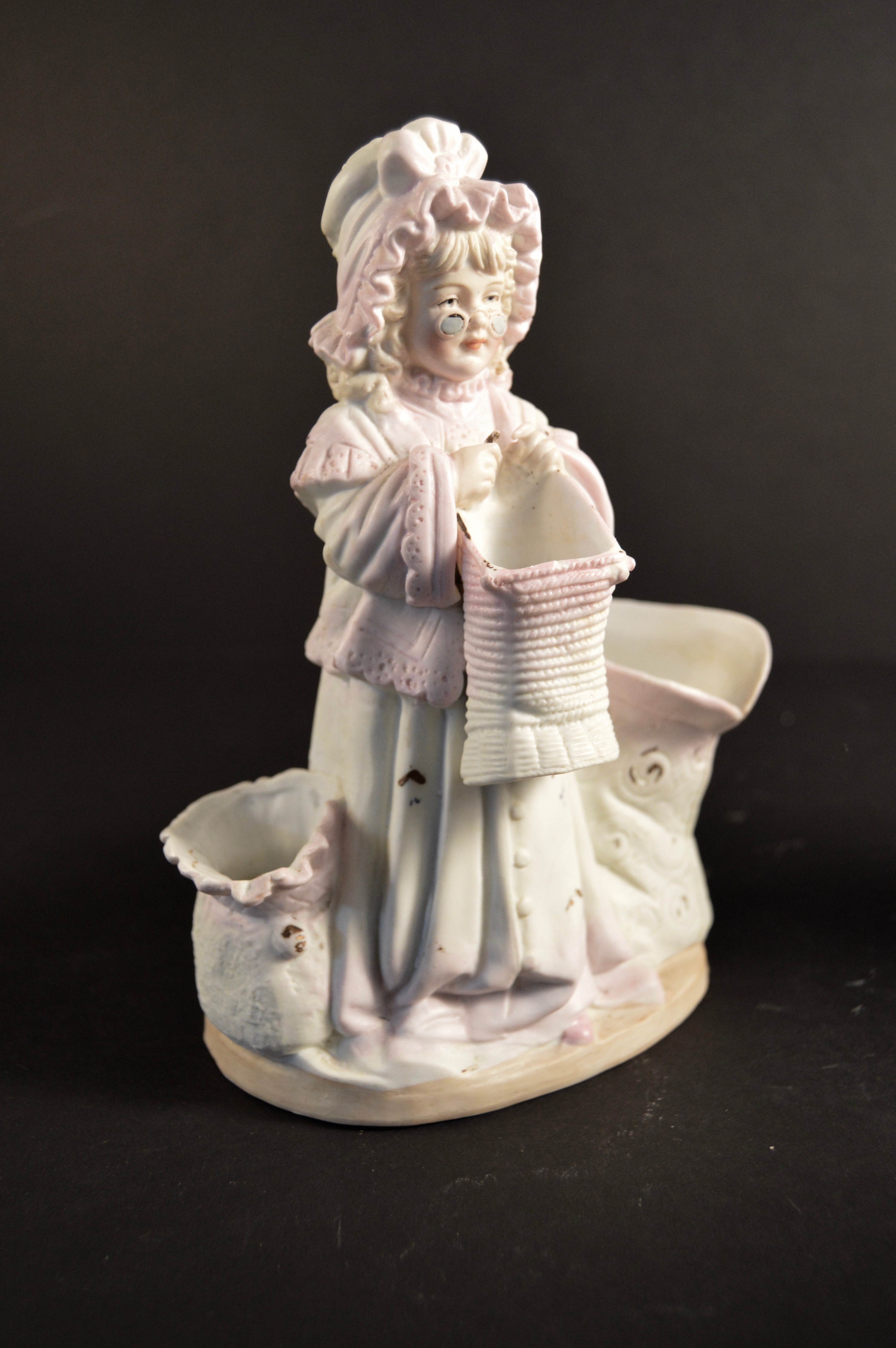 Duet of Antique German Bisque Figures