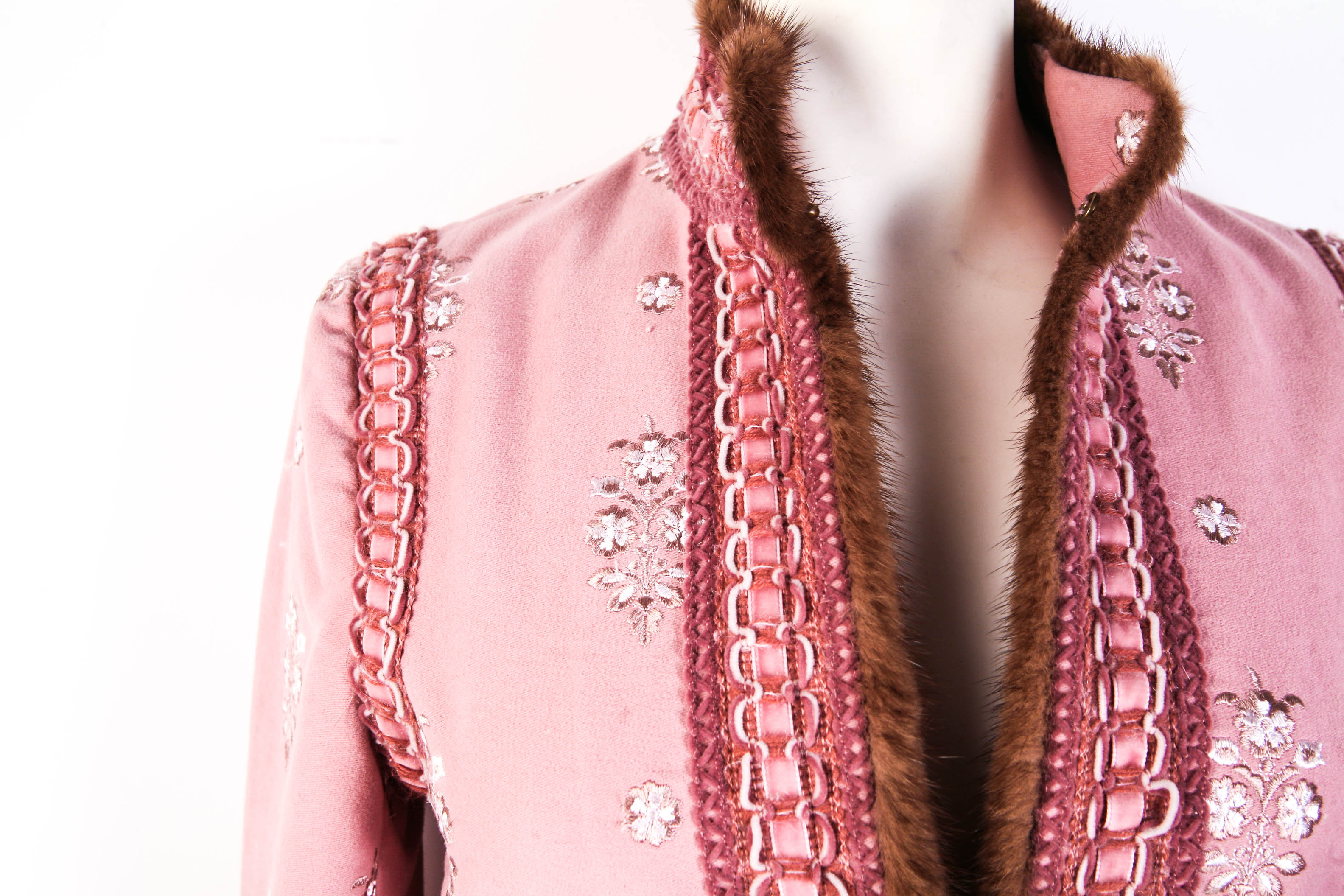 Andrew GN Coat with Mink Trim