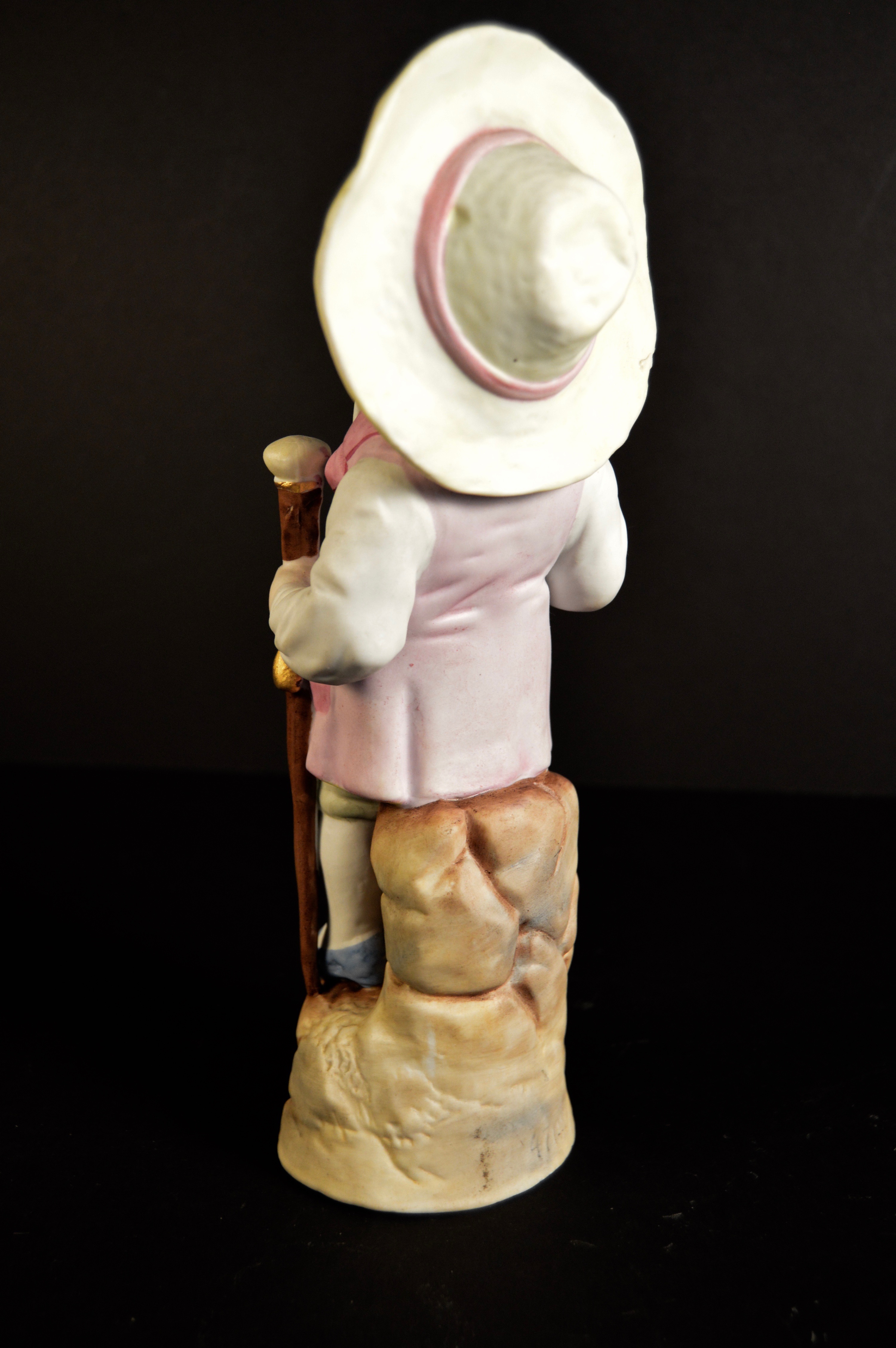 Antique German Bisque "My First Letter" Porcelain Figure