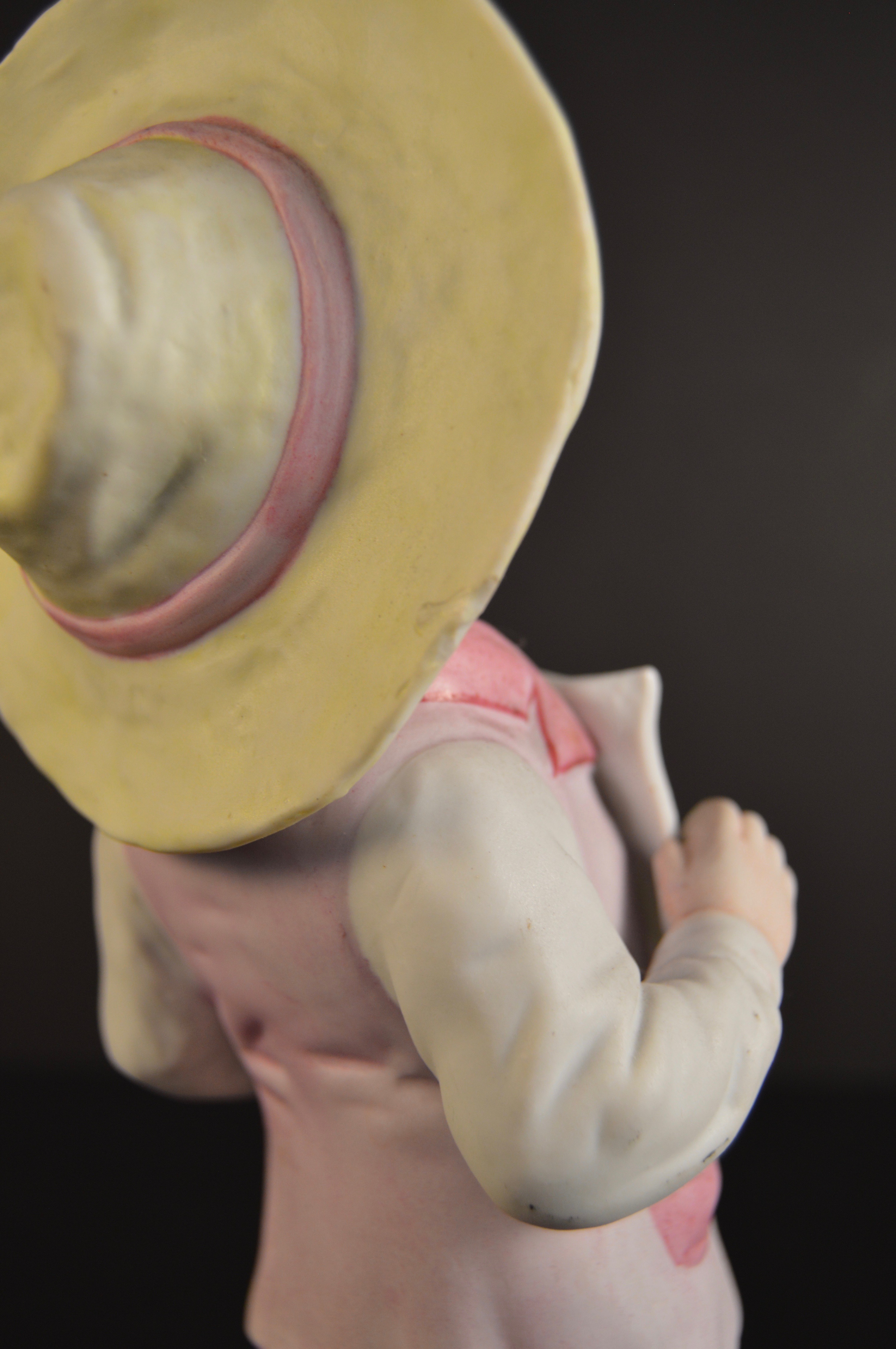 Antique German Bisque "My First Letter" Porcelain Figure