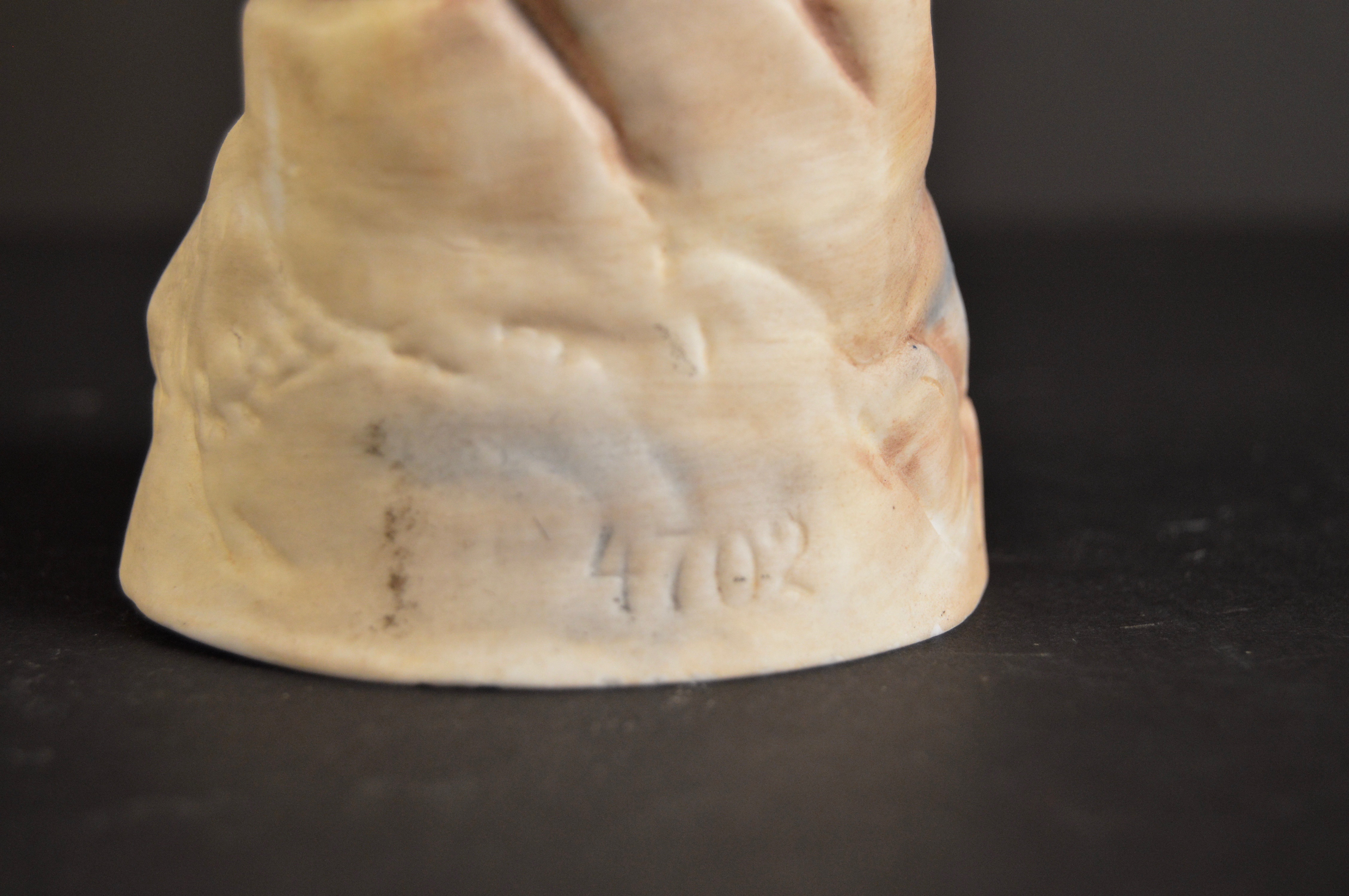 Antique German Bisque "My First Letter" Porcelain Figure