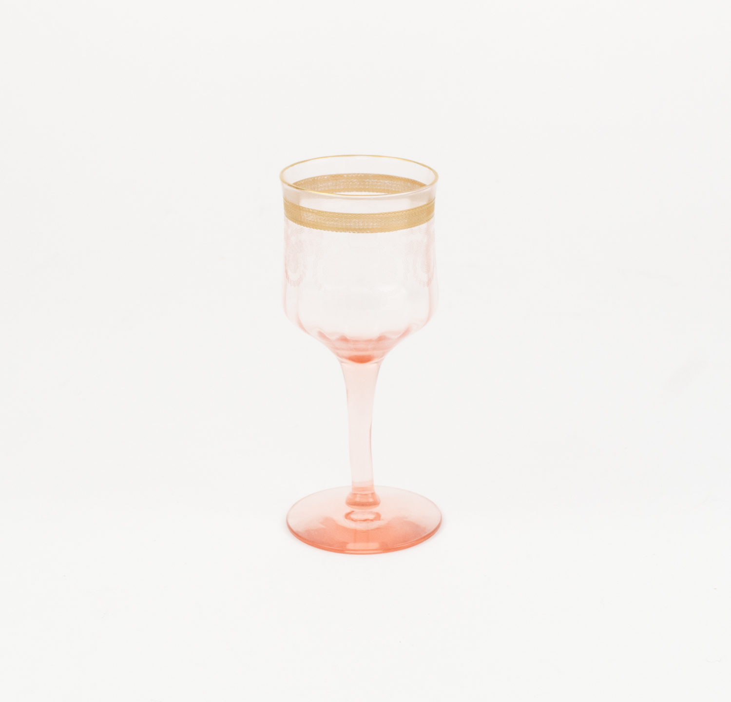 Set of Eighteen Cambridge Gold Encrusted Claret Wine Glasses