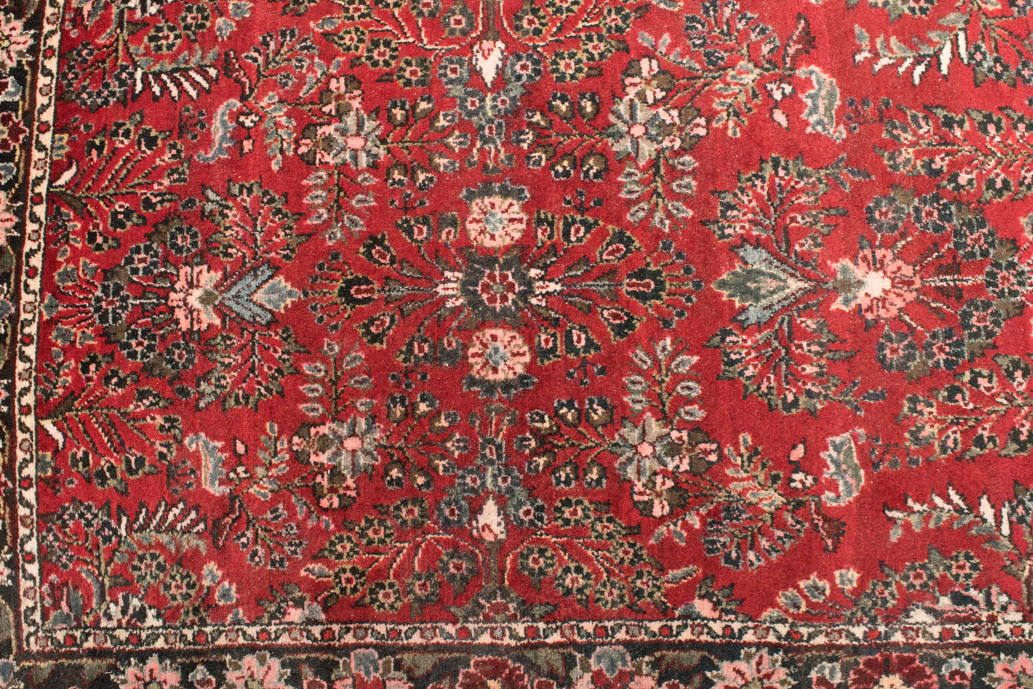 Handwoven Wool Sarouk Area Rug