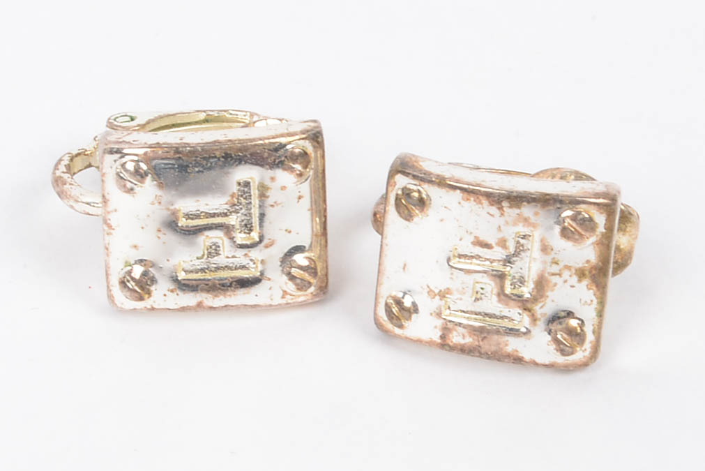 Collection of Silver Tone and Black Stone Earrings