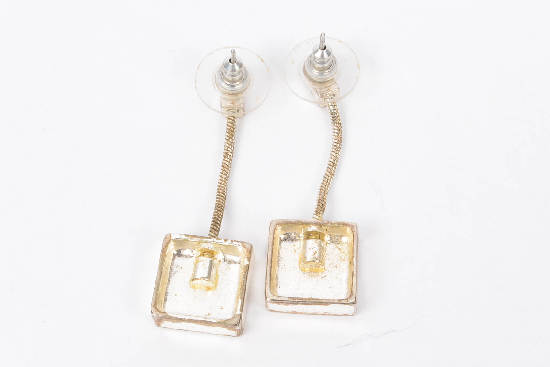 Collection of Silver Tone and Black Stone Earrings