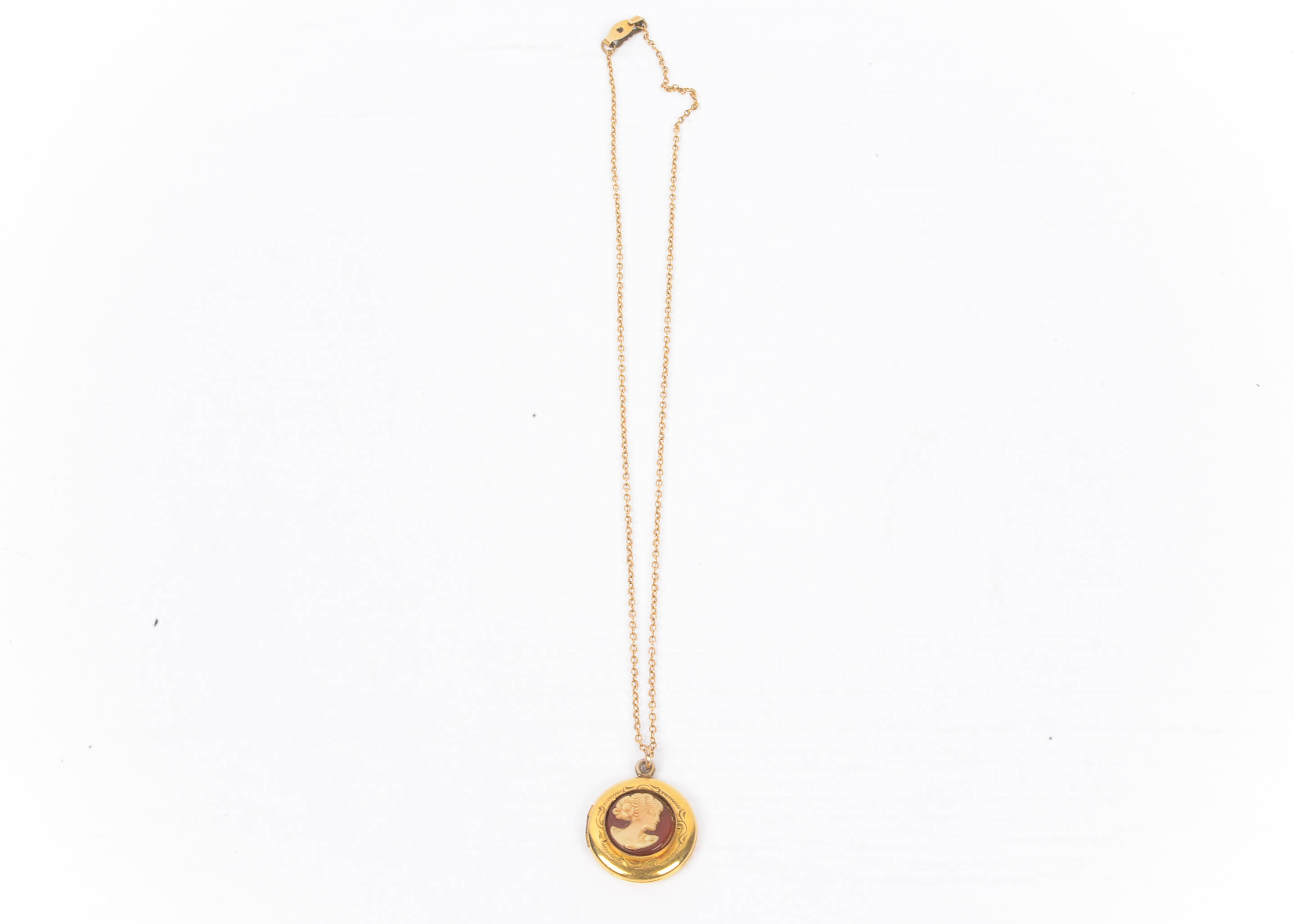 12K Gold Filled Cameo Pendant