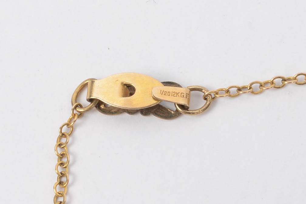 12K Gold Filled Cameo Pendant