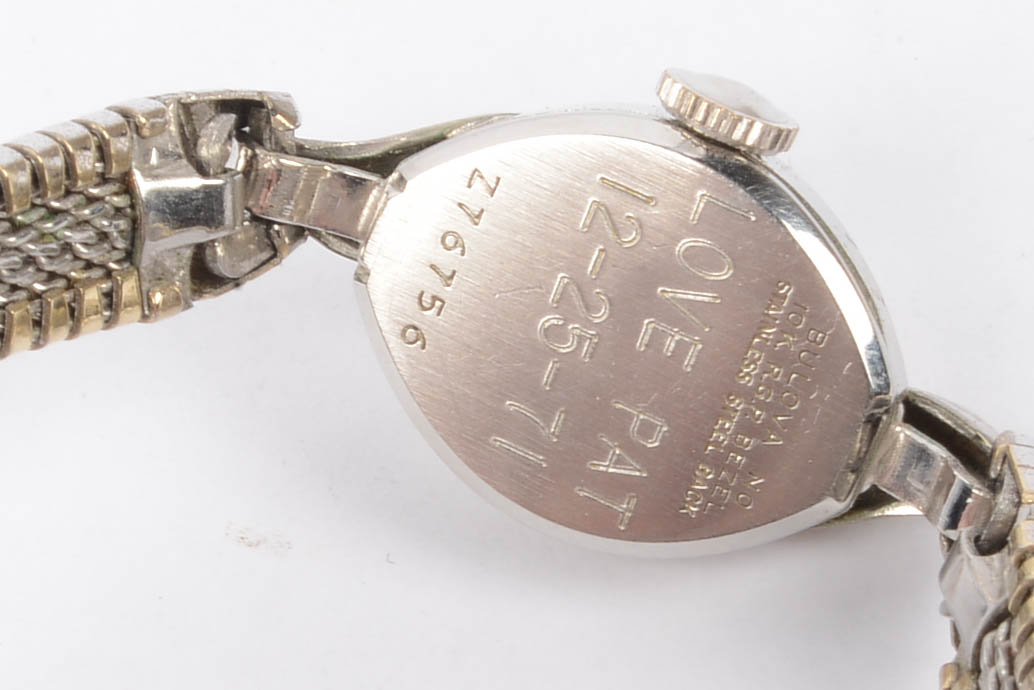 10K Gold Plate Bulova Wrist Watch