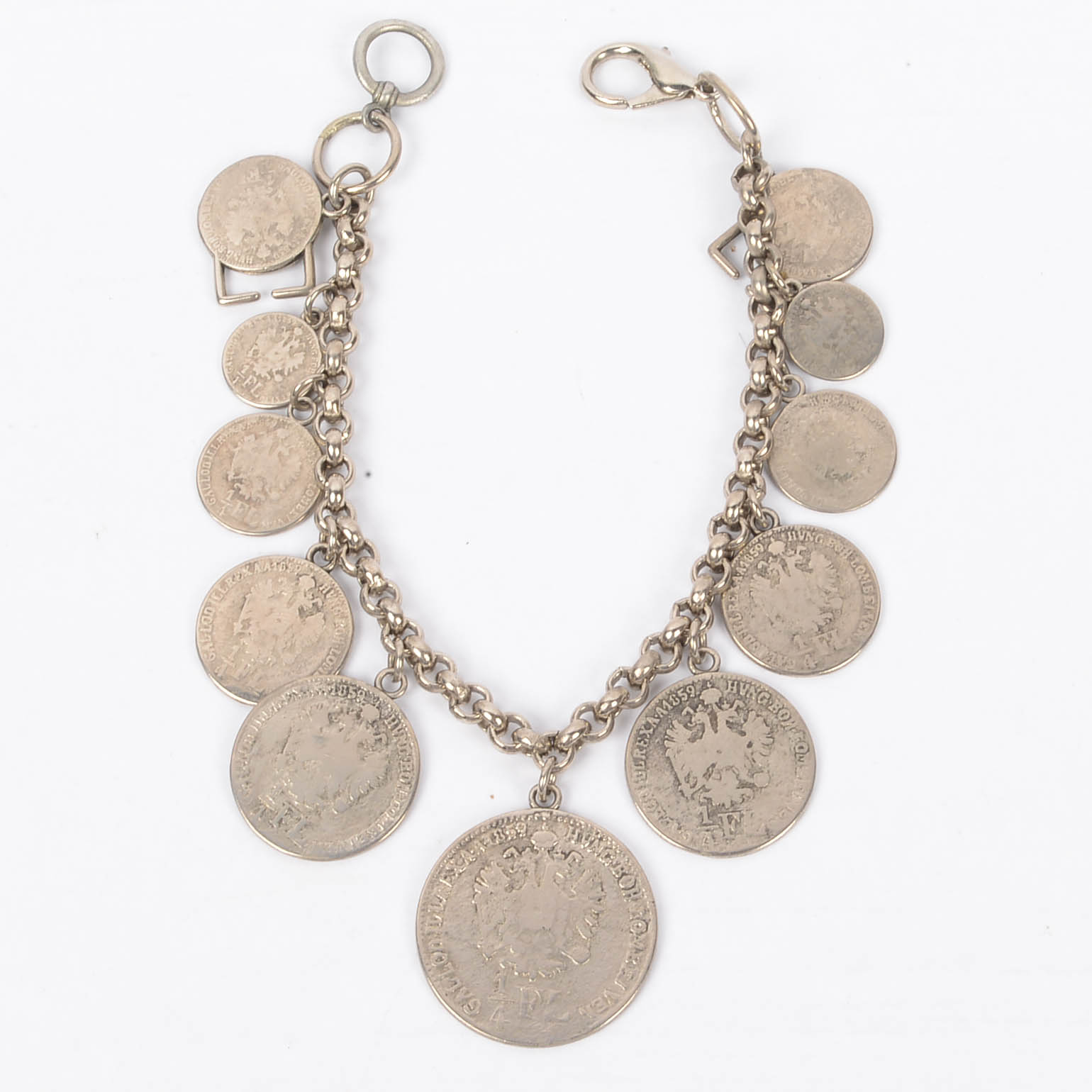 Charm Bracelet with Austrian Coins