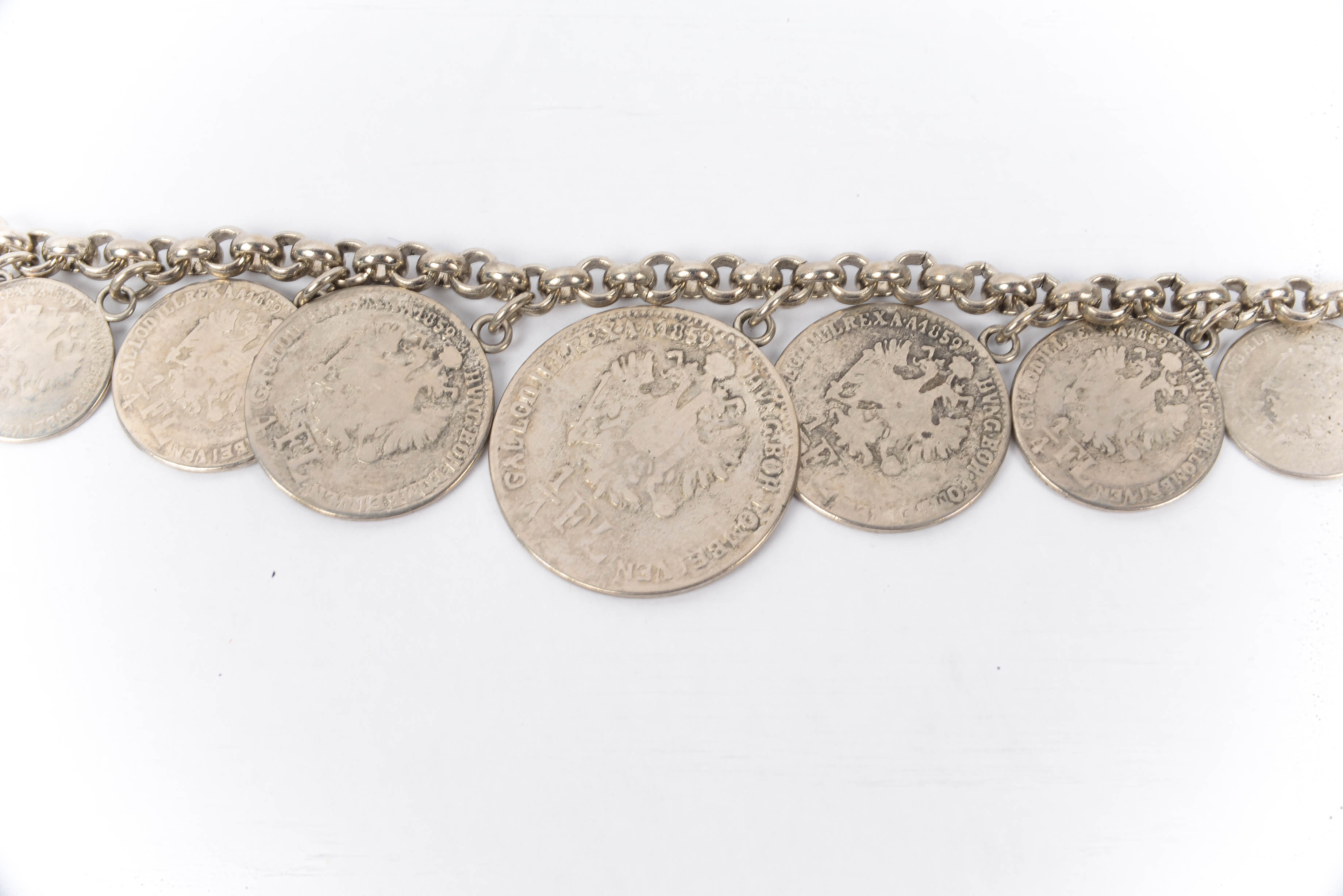 Charm Bracelet with Austrian Coins