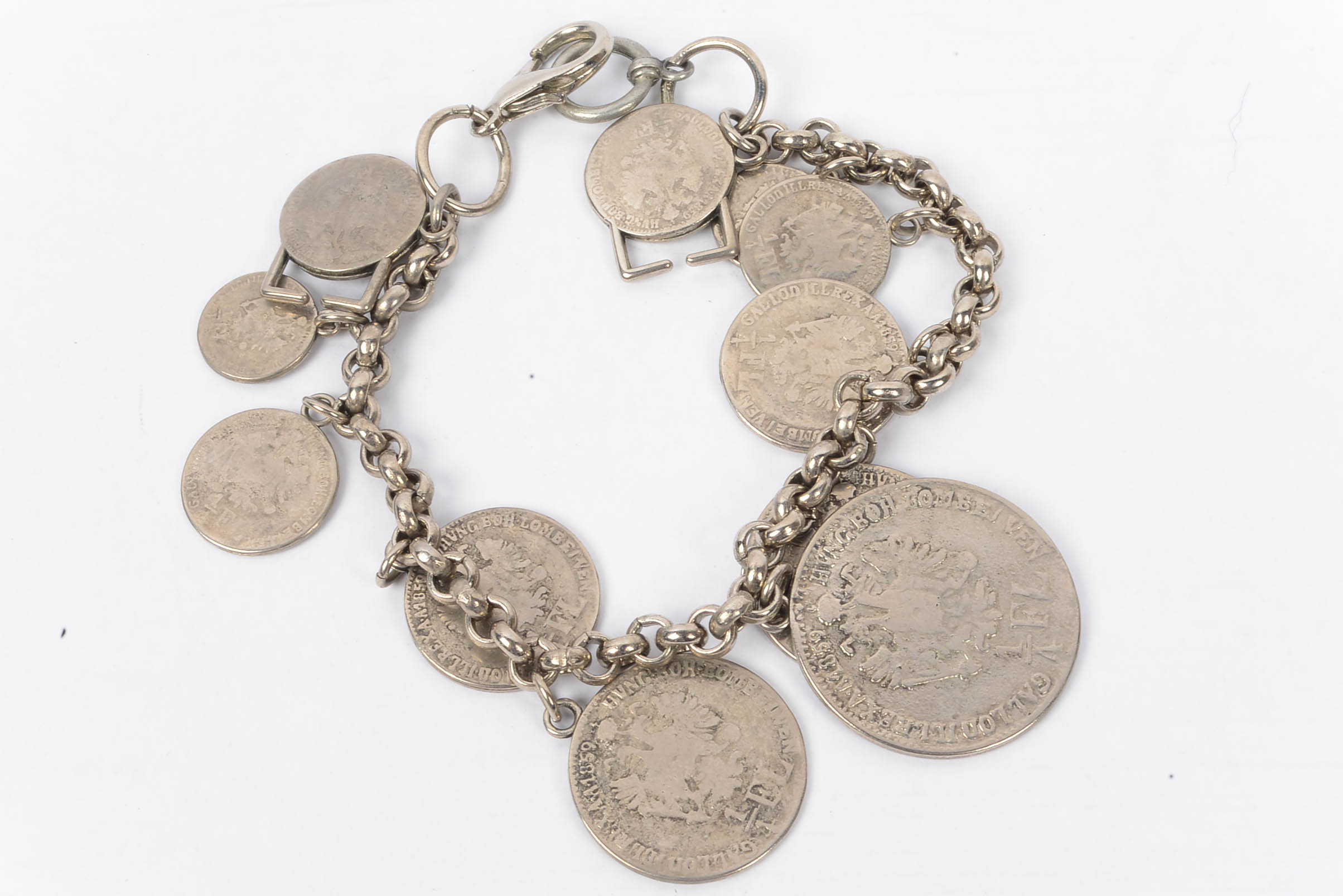 Charm Bracelet with Austrian Coins