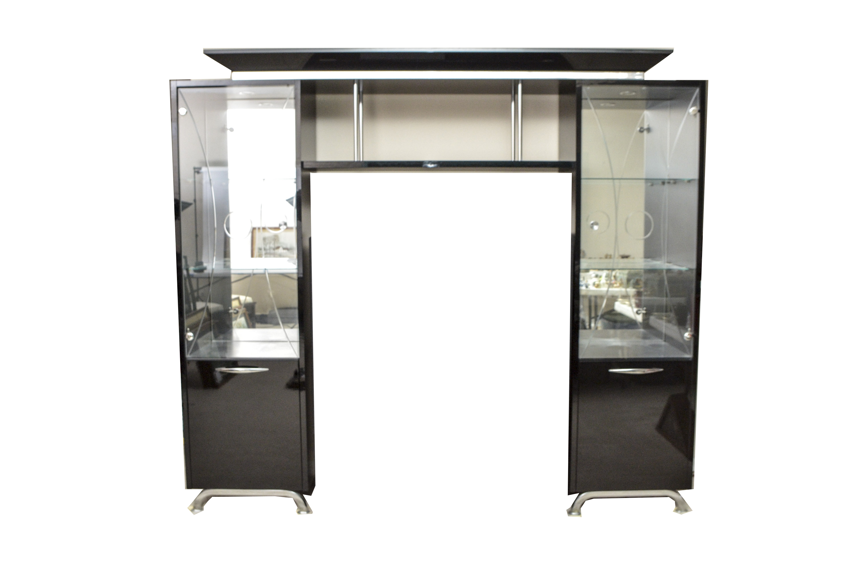 Modern Black Entertainment Center