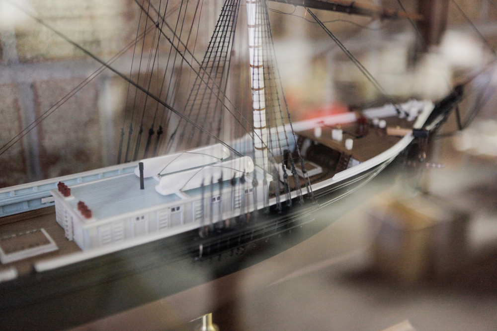 Flying Cloud Model Ship in Vitrine