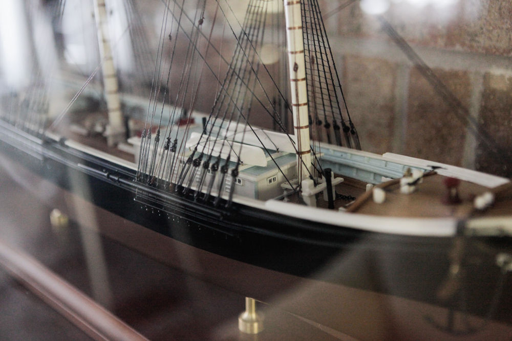 Flying Cloud Model Ship in Vitrine