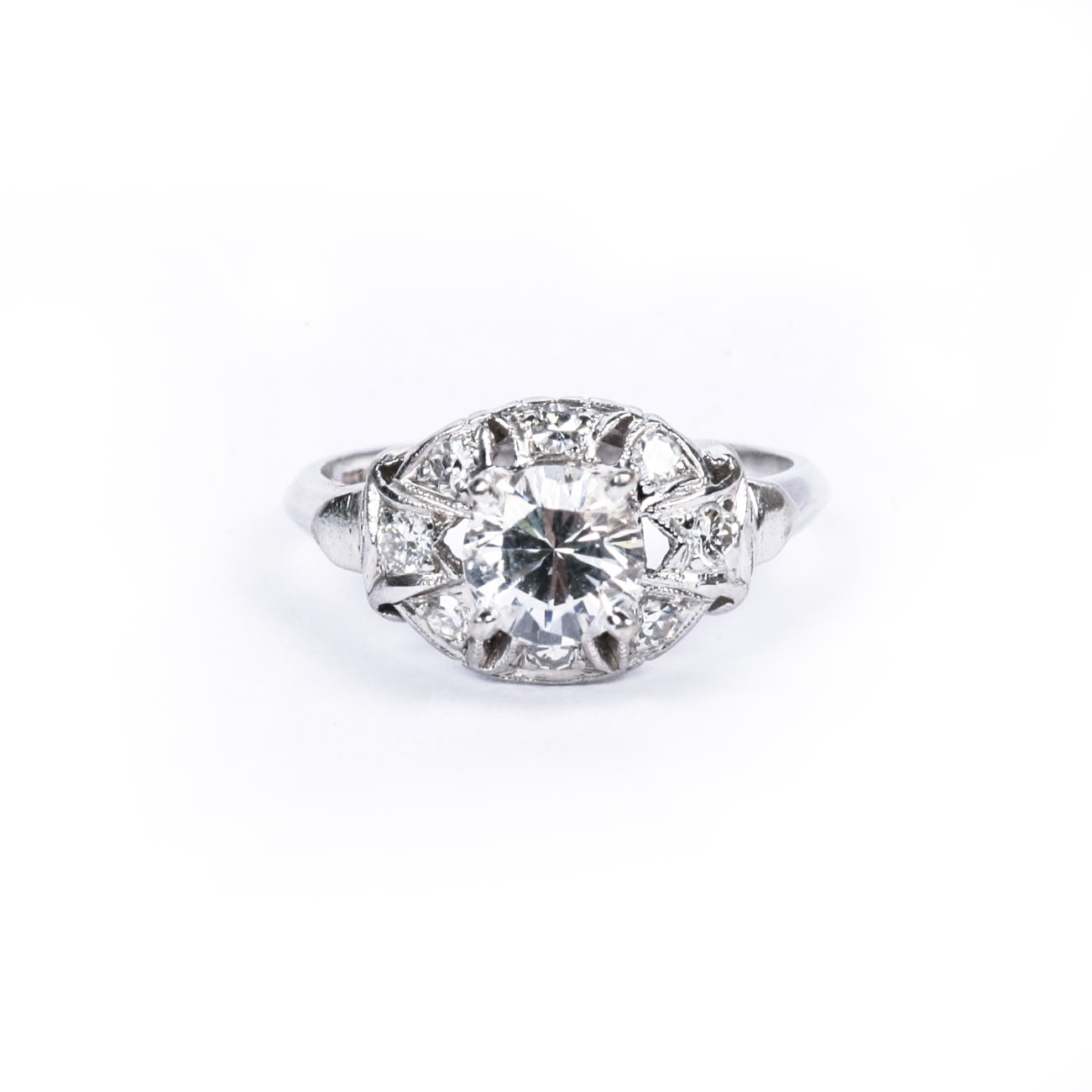 Antique Platinum Diamond Ring