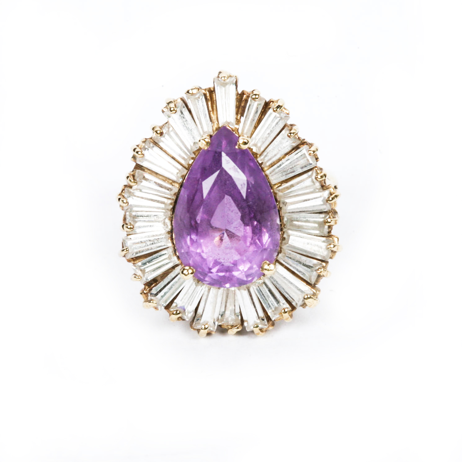 10K Yellow Gold Amethyst Ring