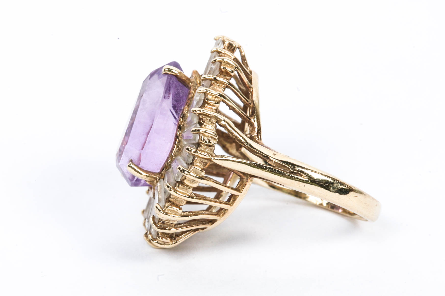 10K Yellow Gold Amethyst Ring