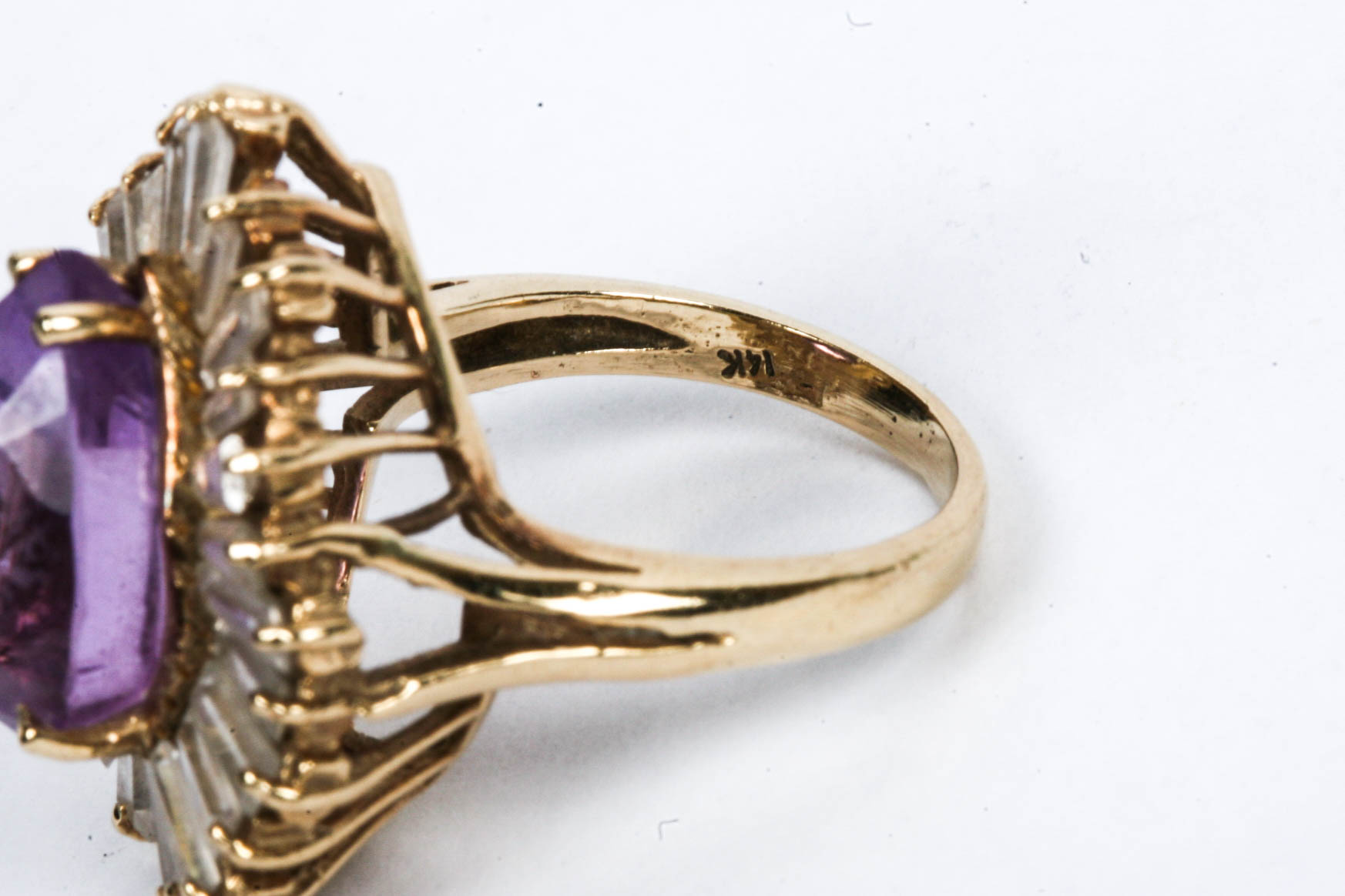 10K Yellow Gold Amethyst Ring