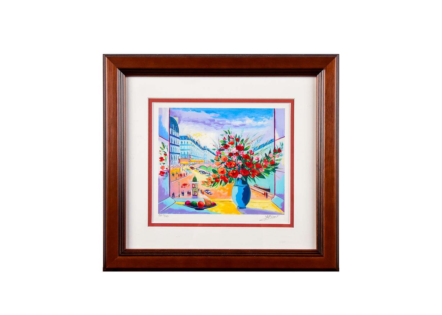 "Fenetre sur les Quais et Paris" Seriolithograph by Jean-Claude Picot 5/80