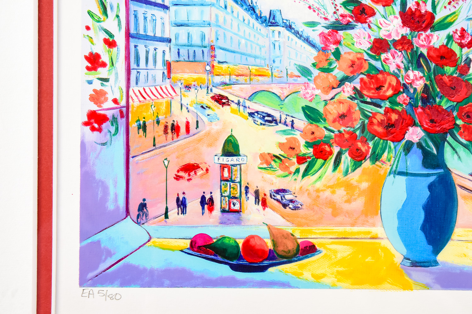"Fenetre sur les Quais et Paris" Seriolithograph by Jean-Claude Picot 5/80