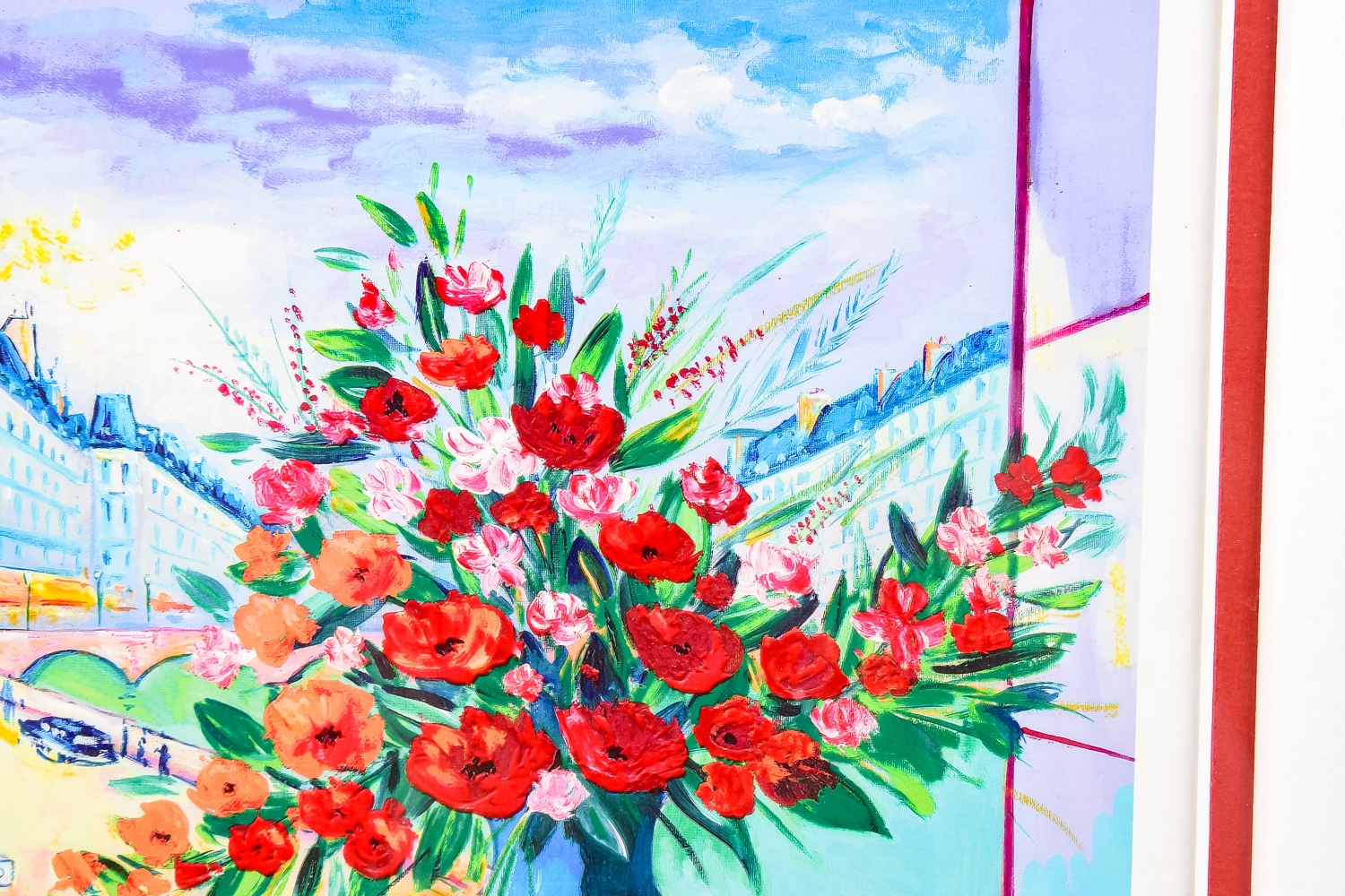 "Fenetre sur les Quais et Paris" Seriolithograph by Jean-Claude Picot 5/80