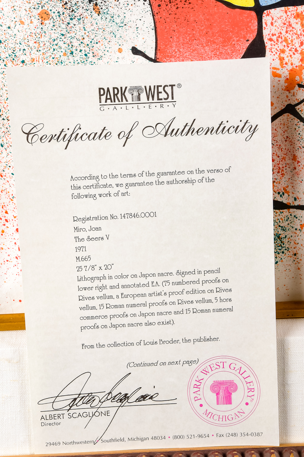 "The Seers V" after Joan Miro Lithograph