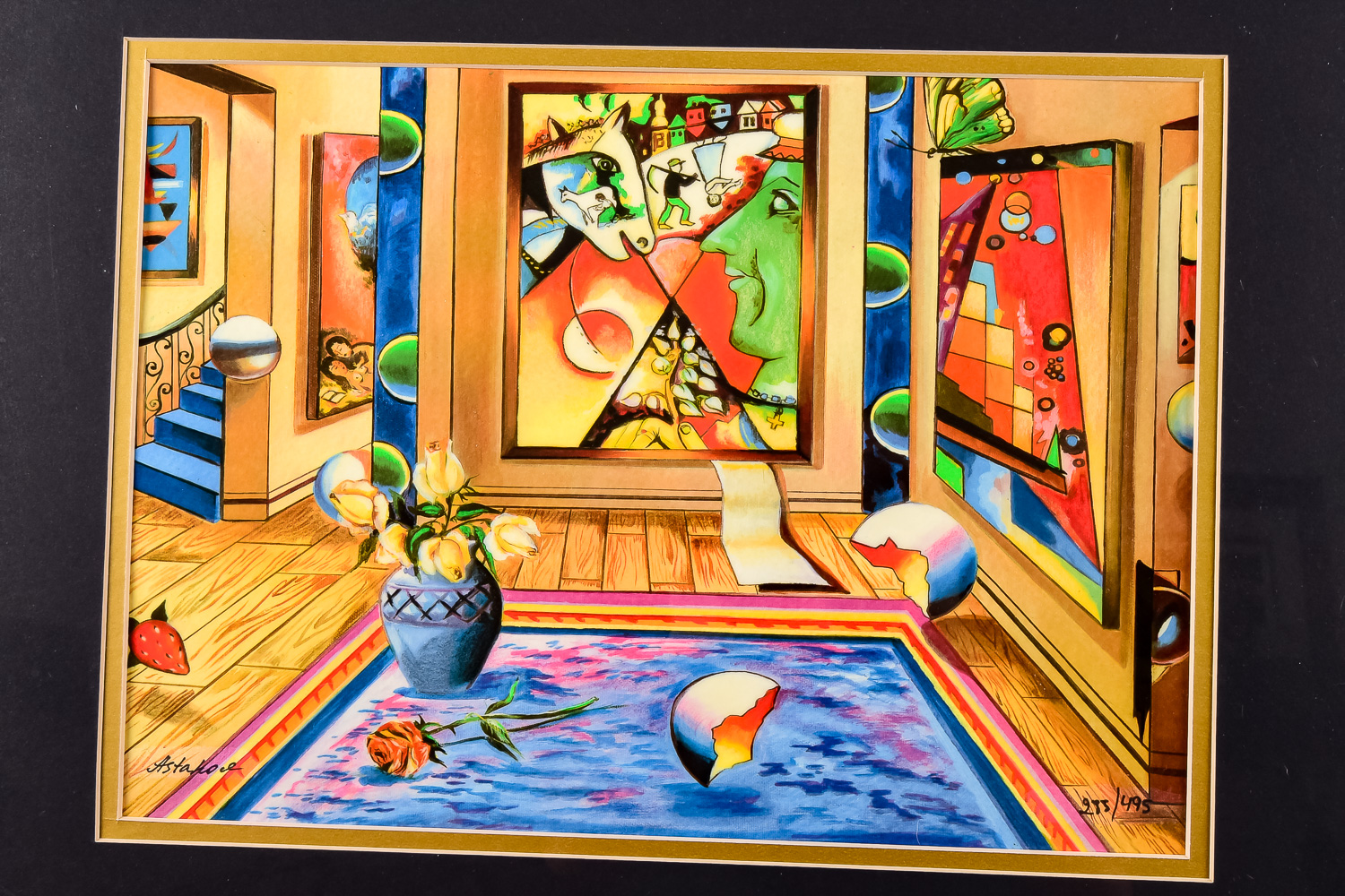 "Homage to Chagall" Serigraph by Alexander Ashatov 285/495