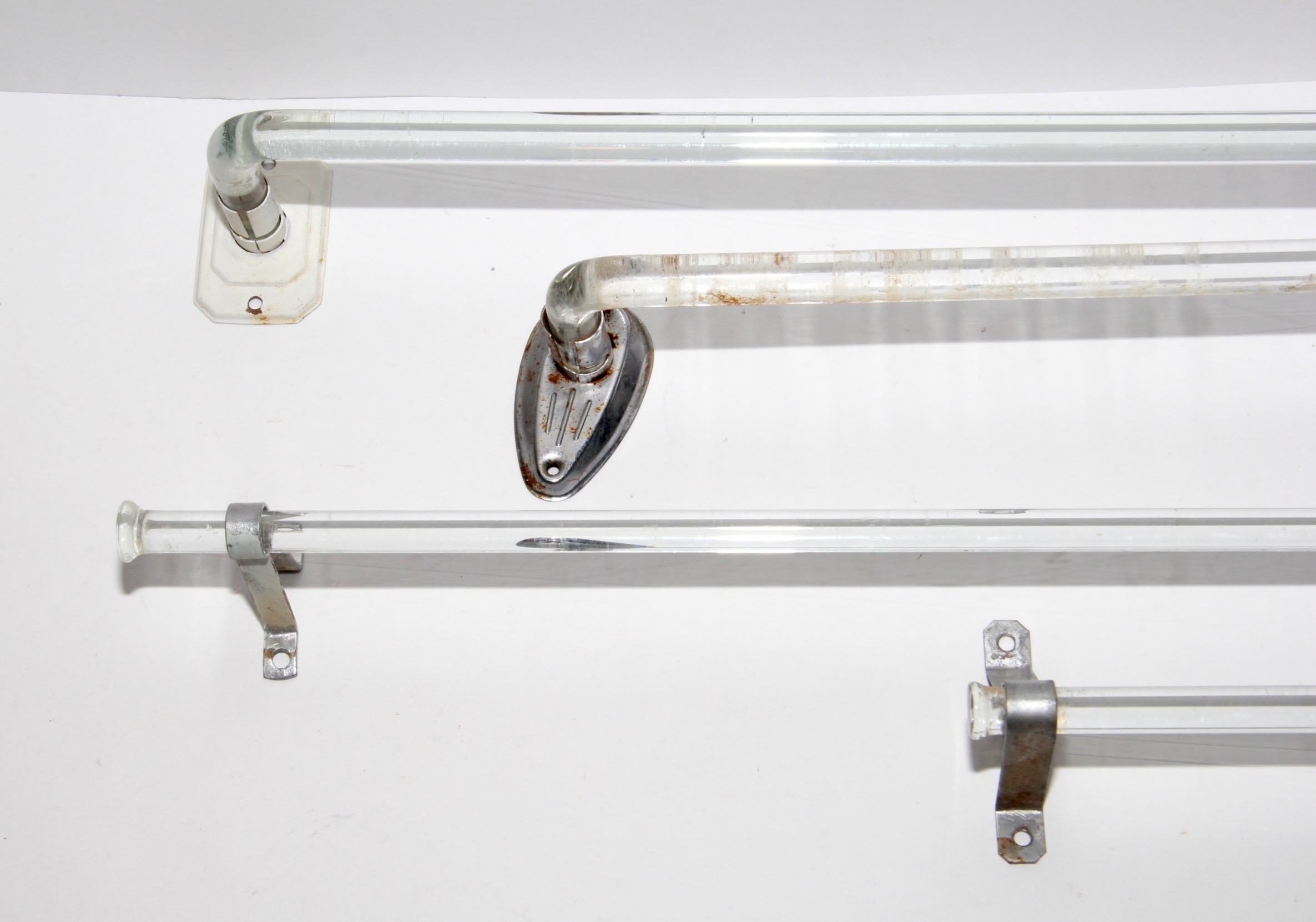 Vintage Glass Towel Racks
