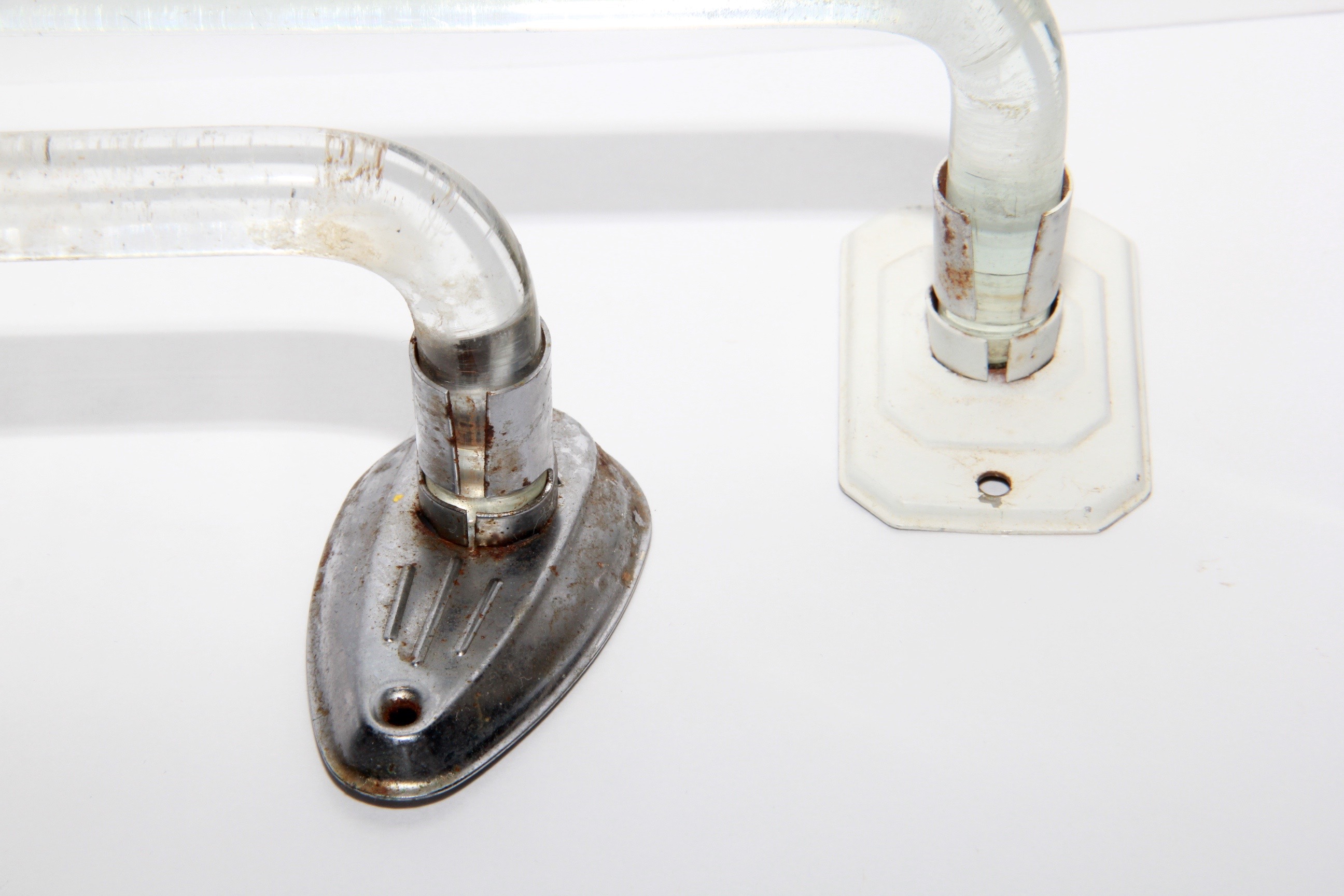 Vintage Glass Towel Racks