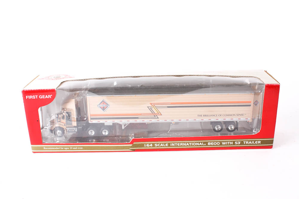 Pair of 1:64 Scale Die-Cast Model Trucks