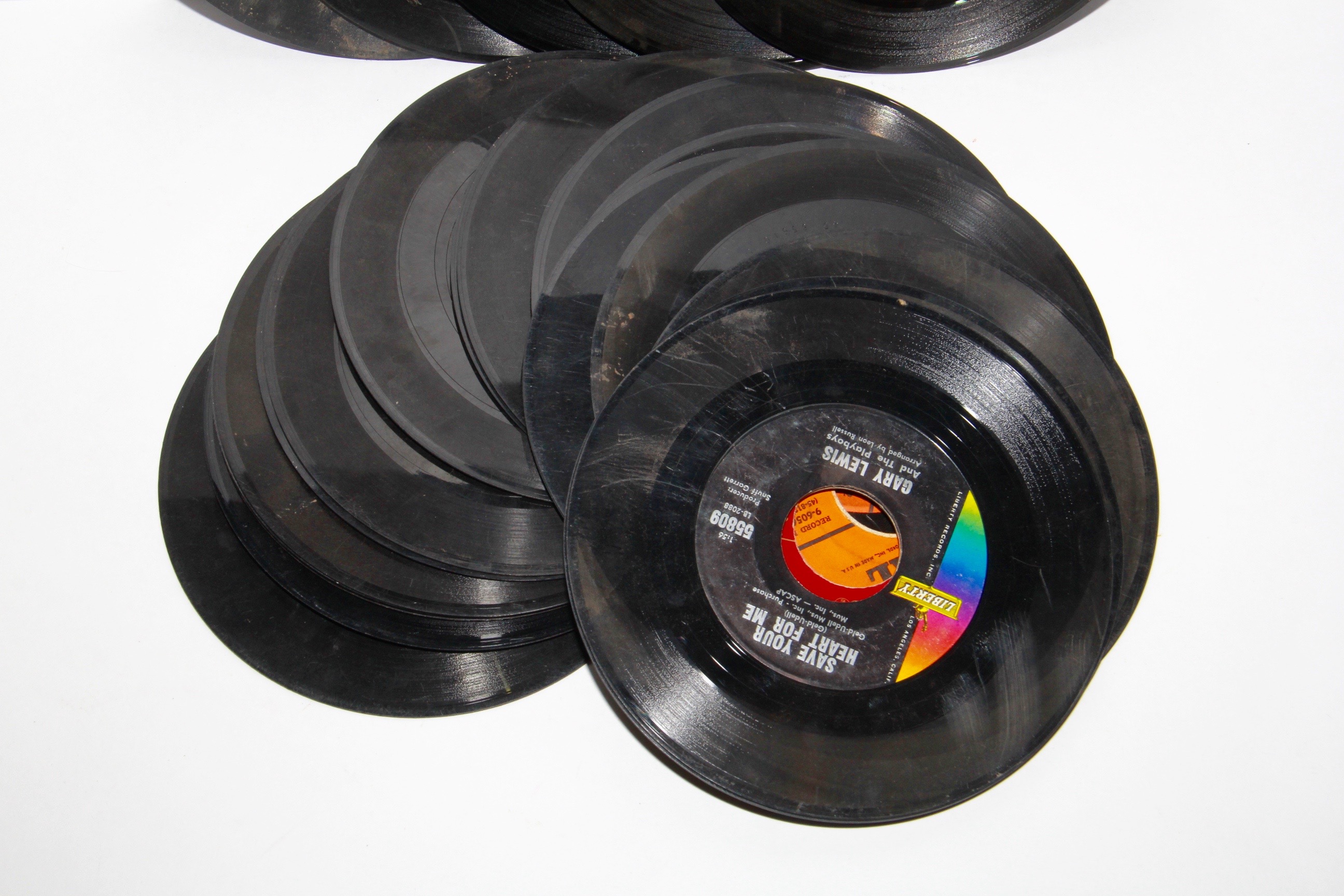 Vintage Collection of Classic Rock and Pop 45 RPM Records
