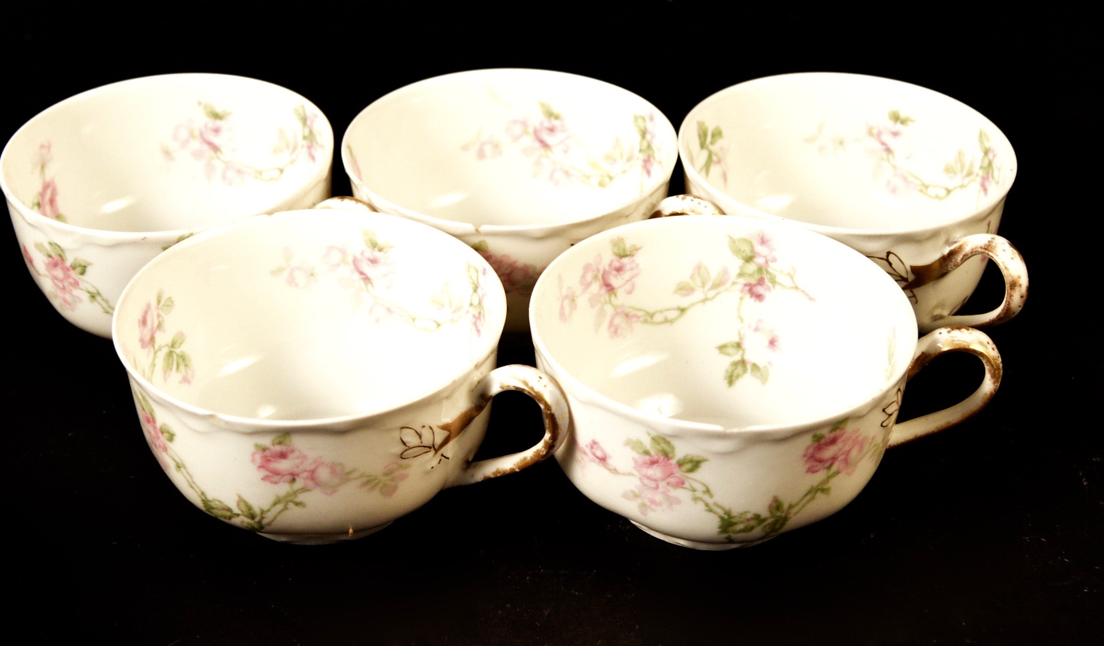 Antique Haviland Limoges Pink Rose Pattern China Collection