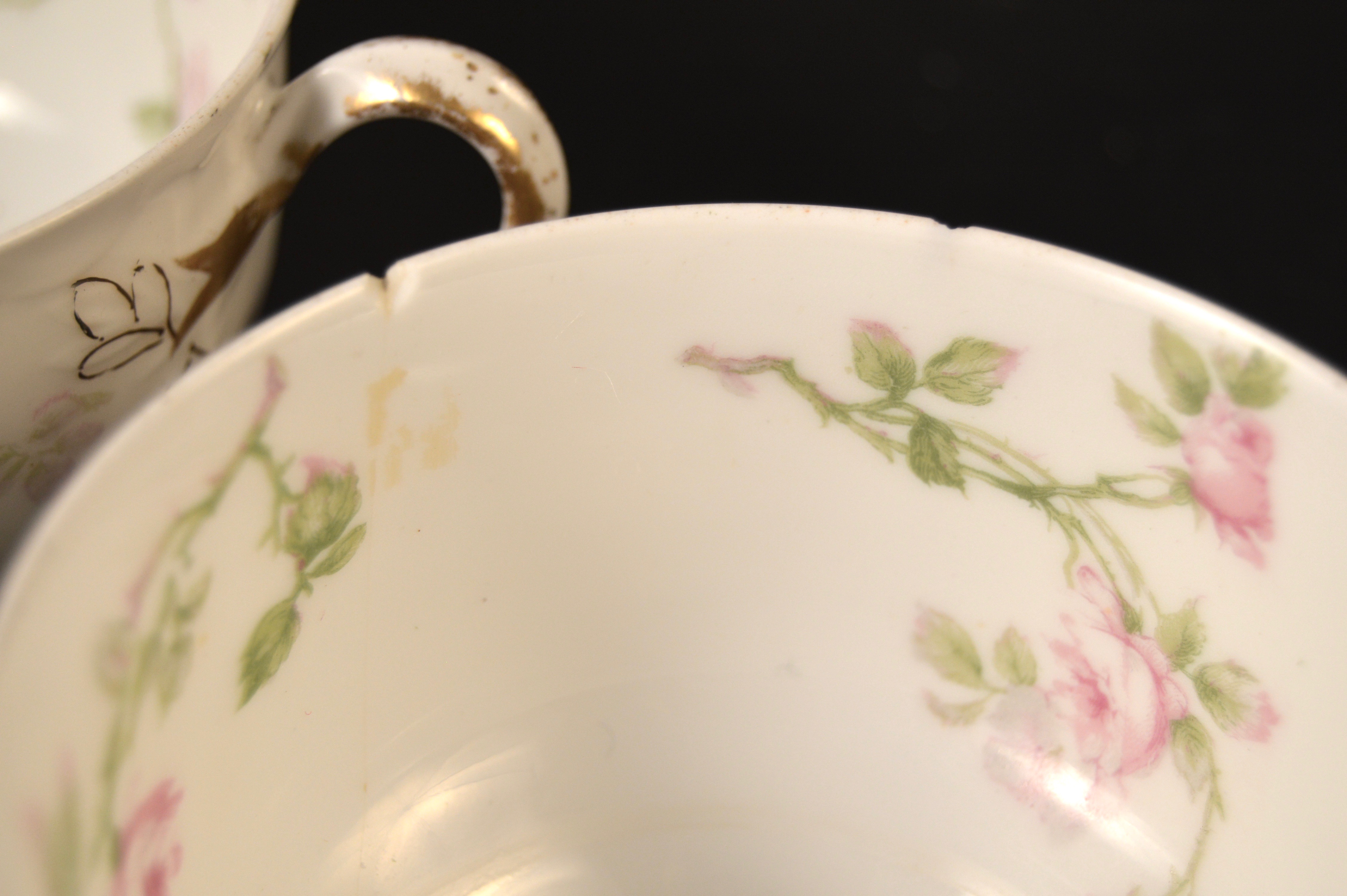 Antique Haviland Limoges Pink Rose Pattern China Collection