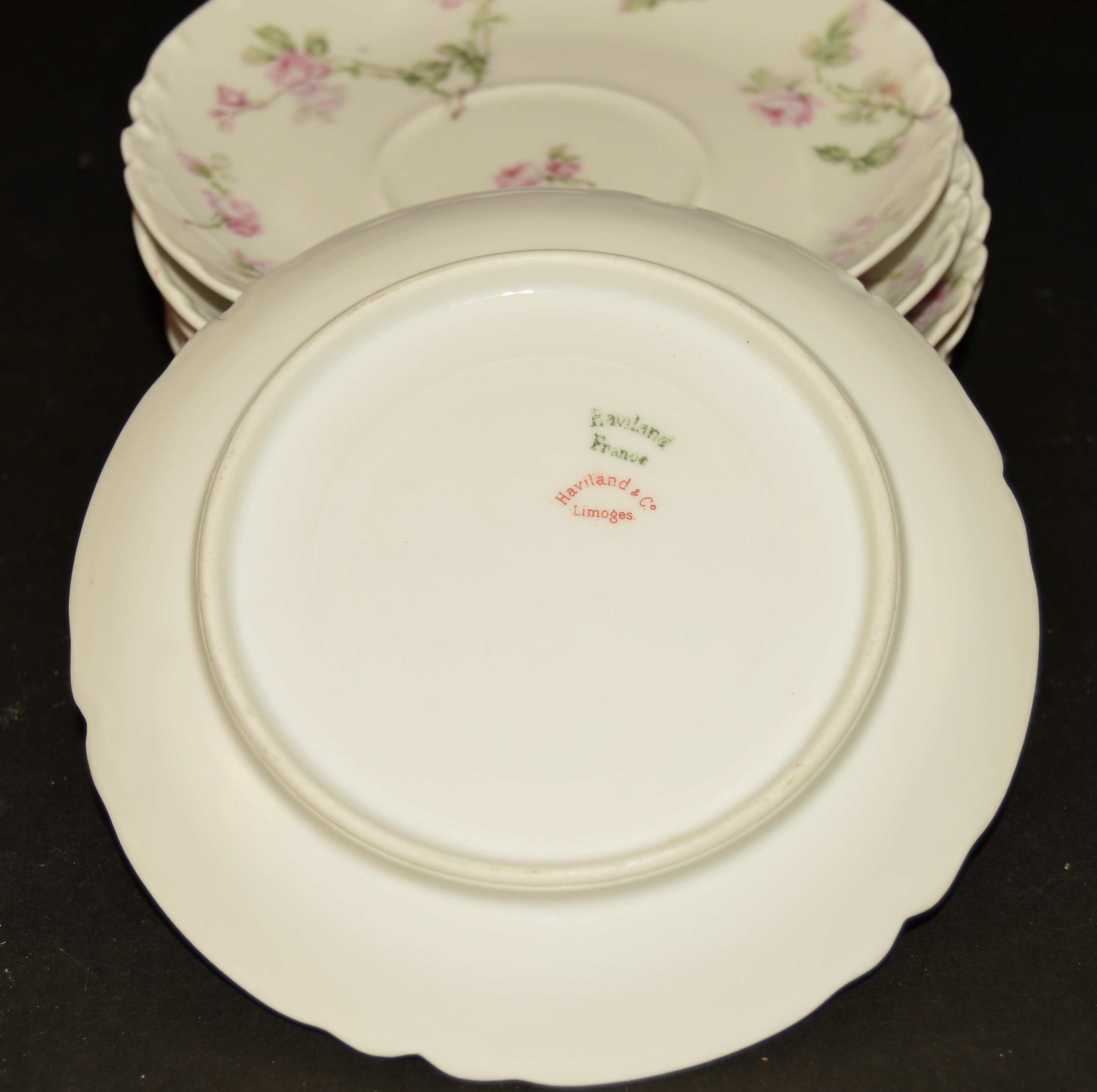 Antique Haviland Limoges Pink Rose Pattern China Collection